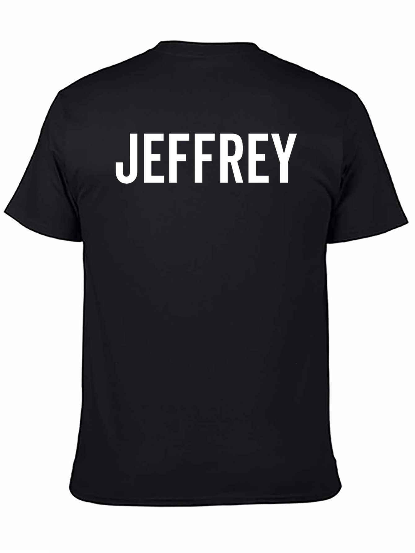Jeffrey Personalized Black Cotton Tee