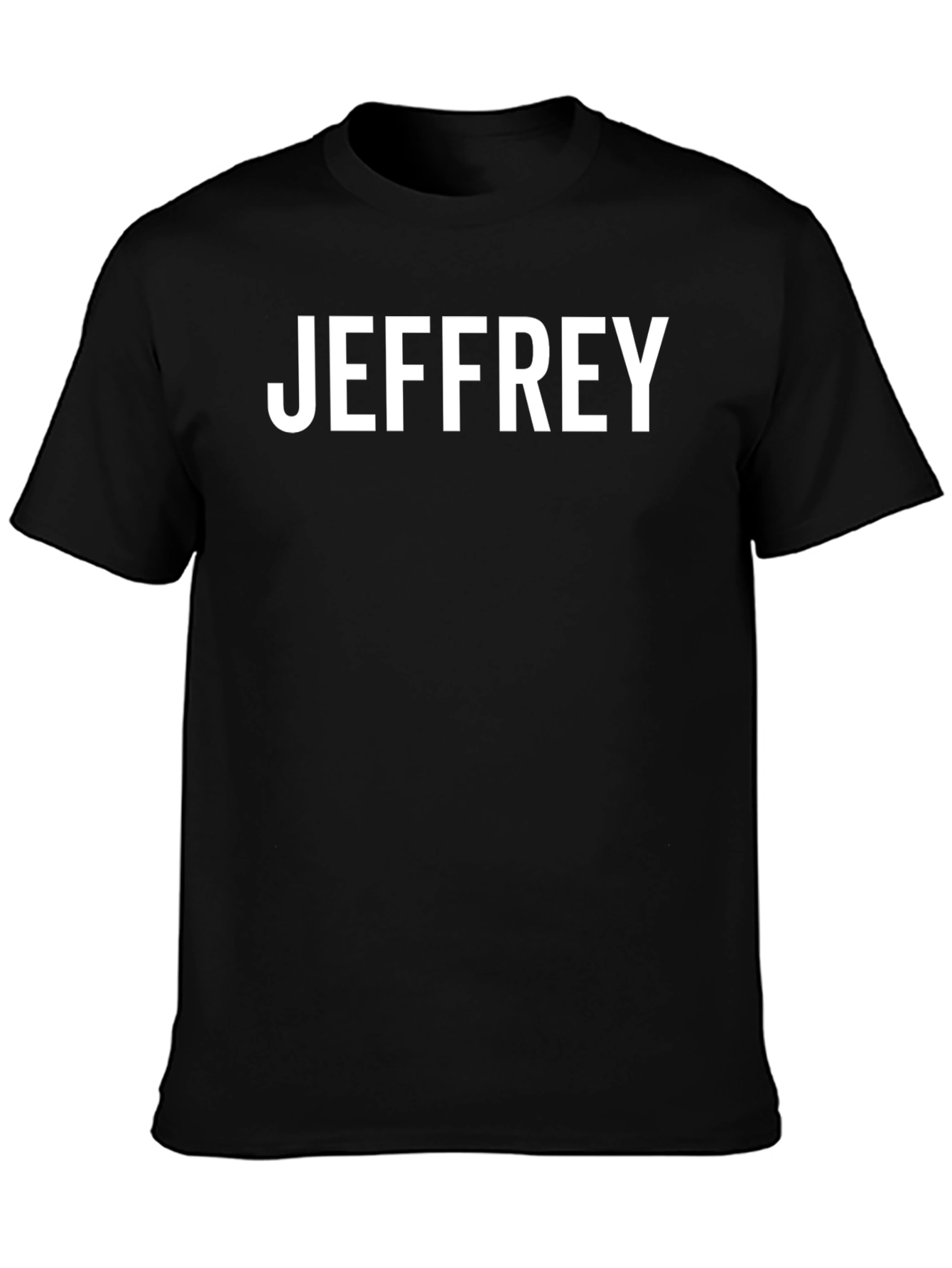 Jeffrey Personalized Black Cotton Tee