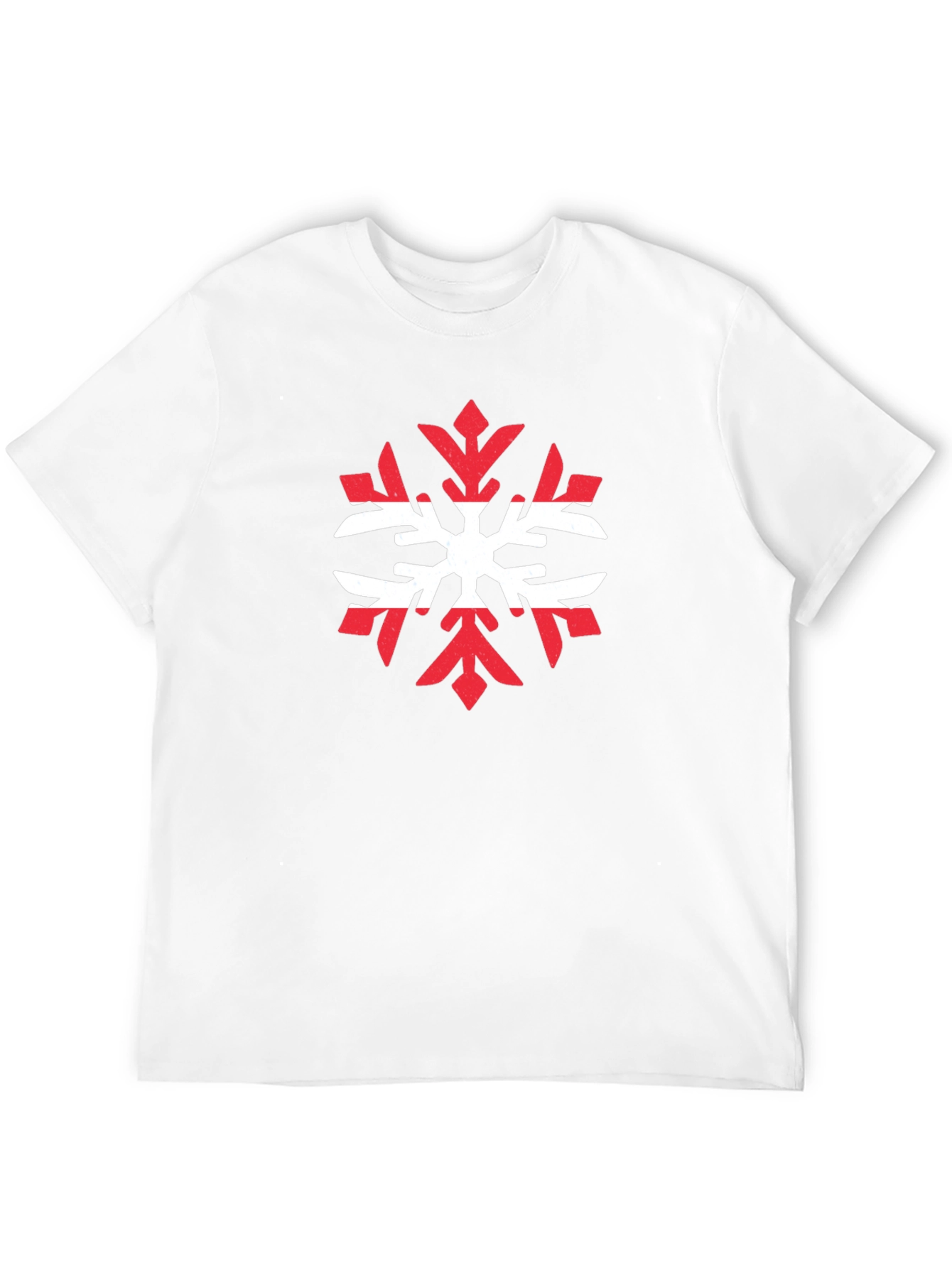 Austria Flag Snowflake Graphic Tee - Black