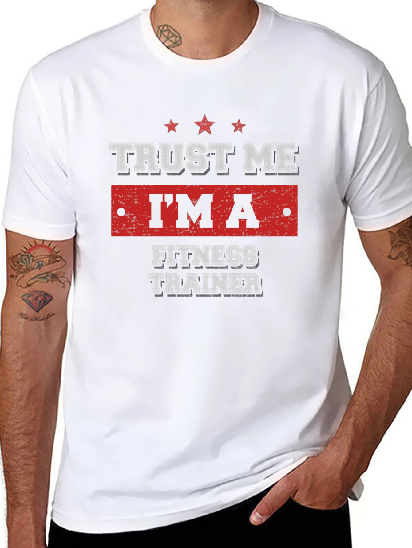 Trust Me Im a Fitness Trainer Black T-Shirt