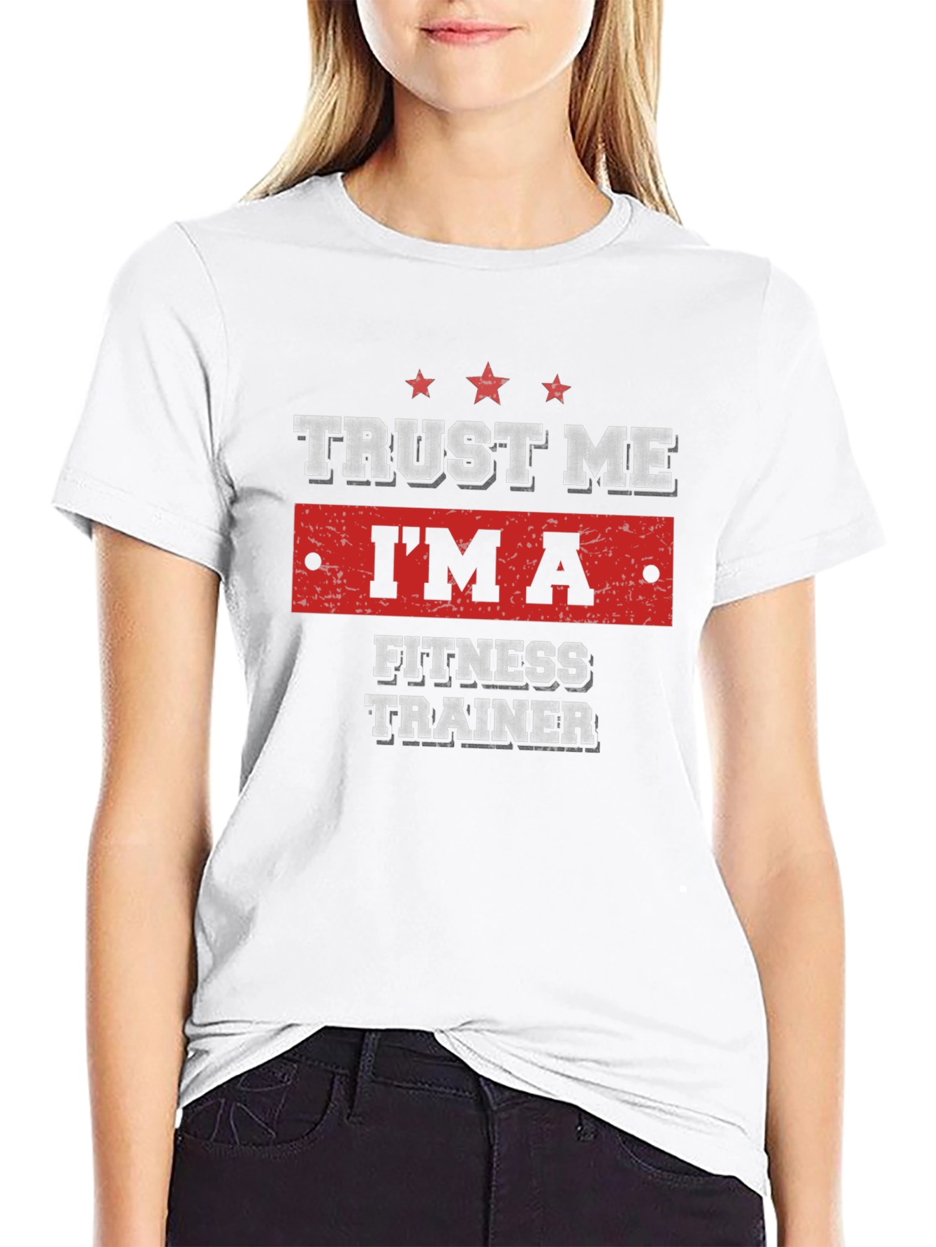Trust Me Im a Fitness Trainer Black T-Shirt