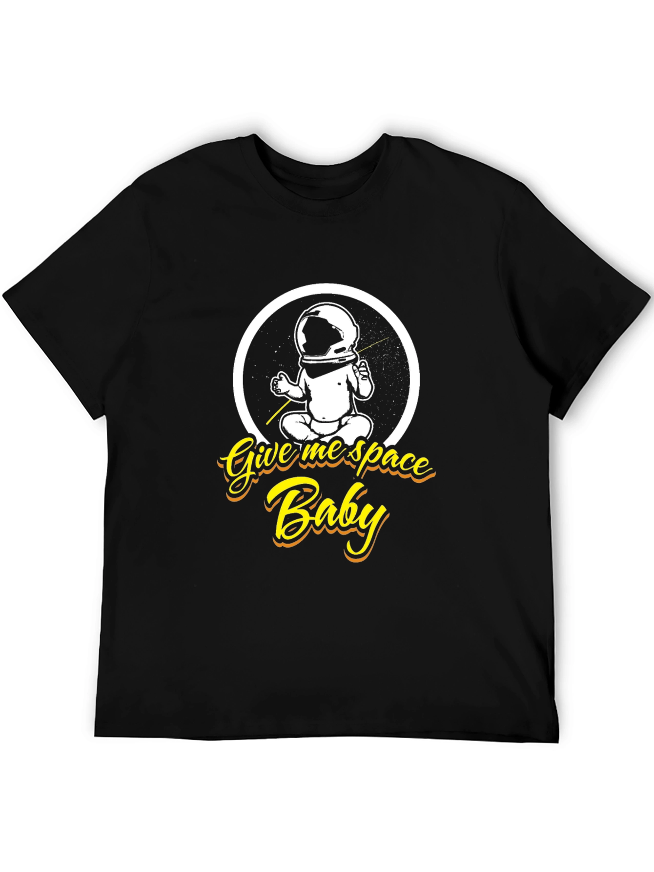 Give Me Space Baby Black Graphic T-Shirt