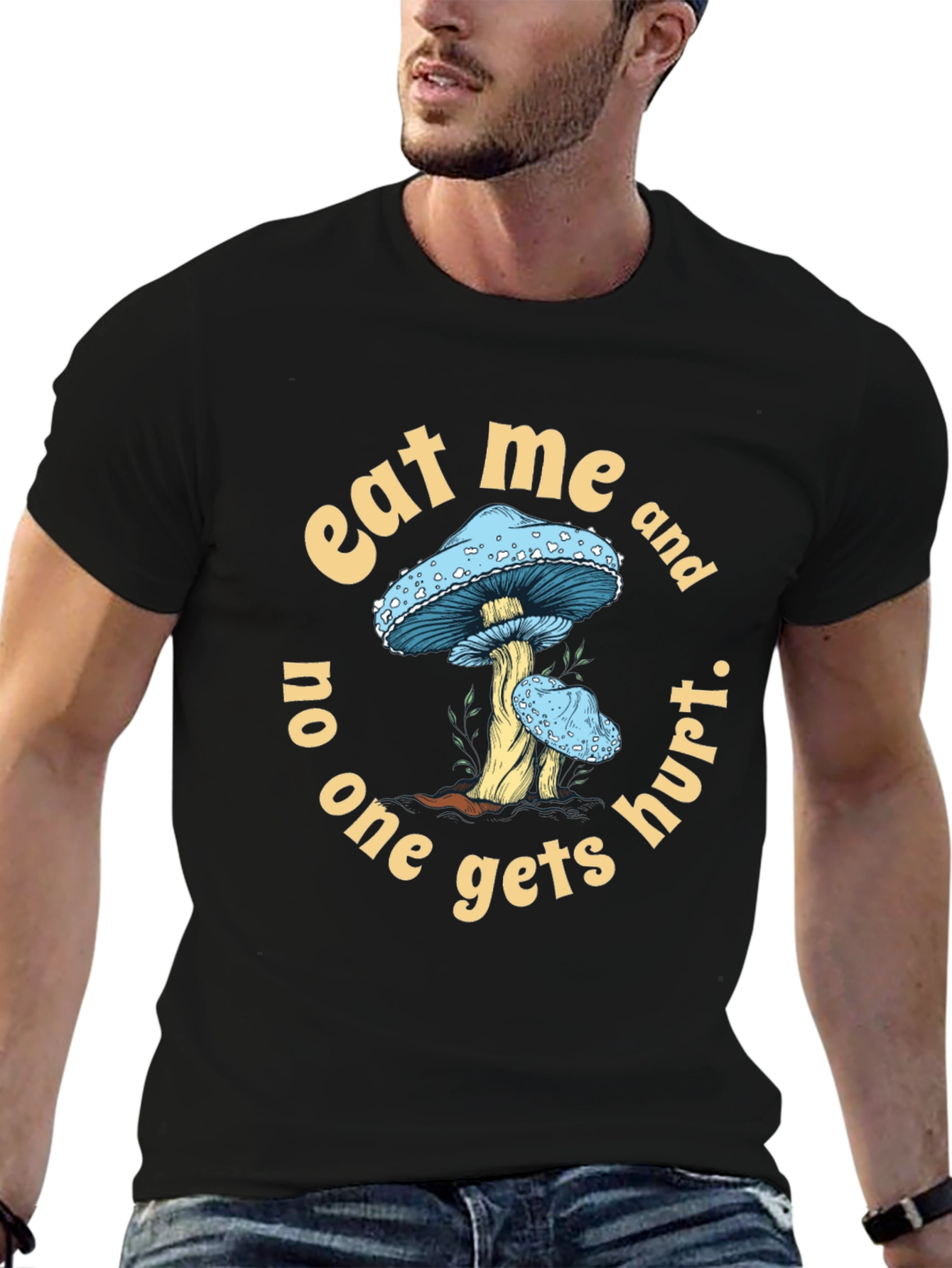 Eat Me Mushroom Graphic T-Shirt