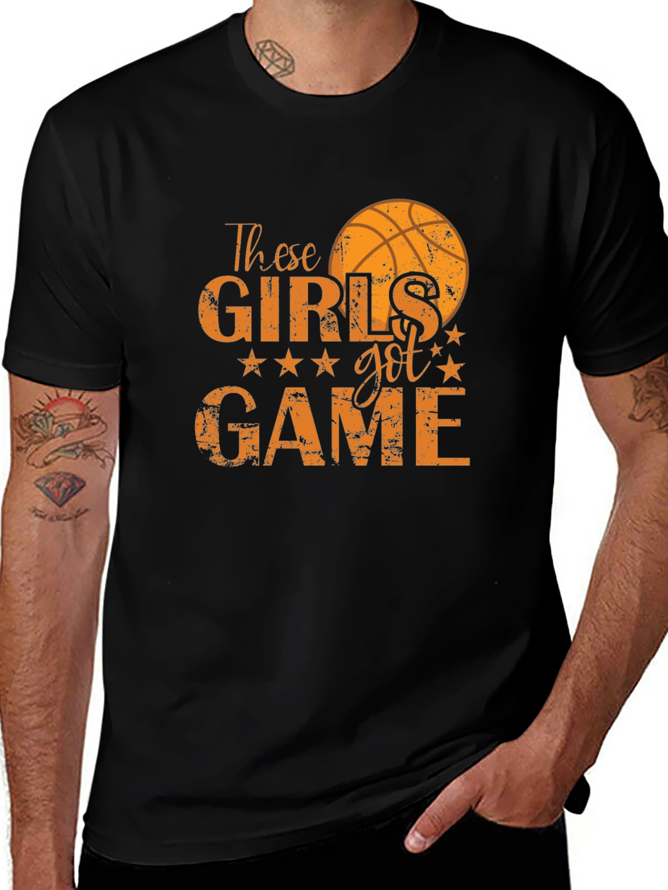 These Girls Got Game Basketball Graphic T-Shirt