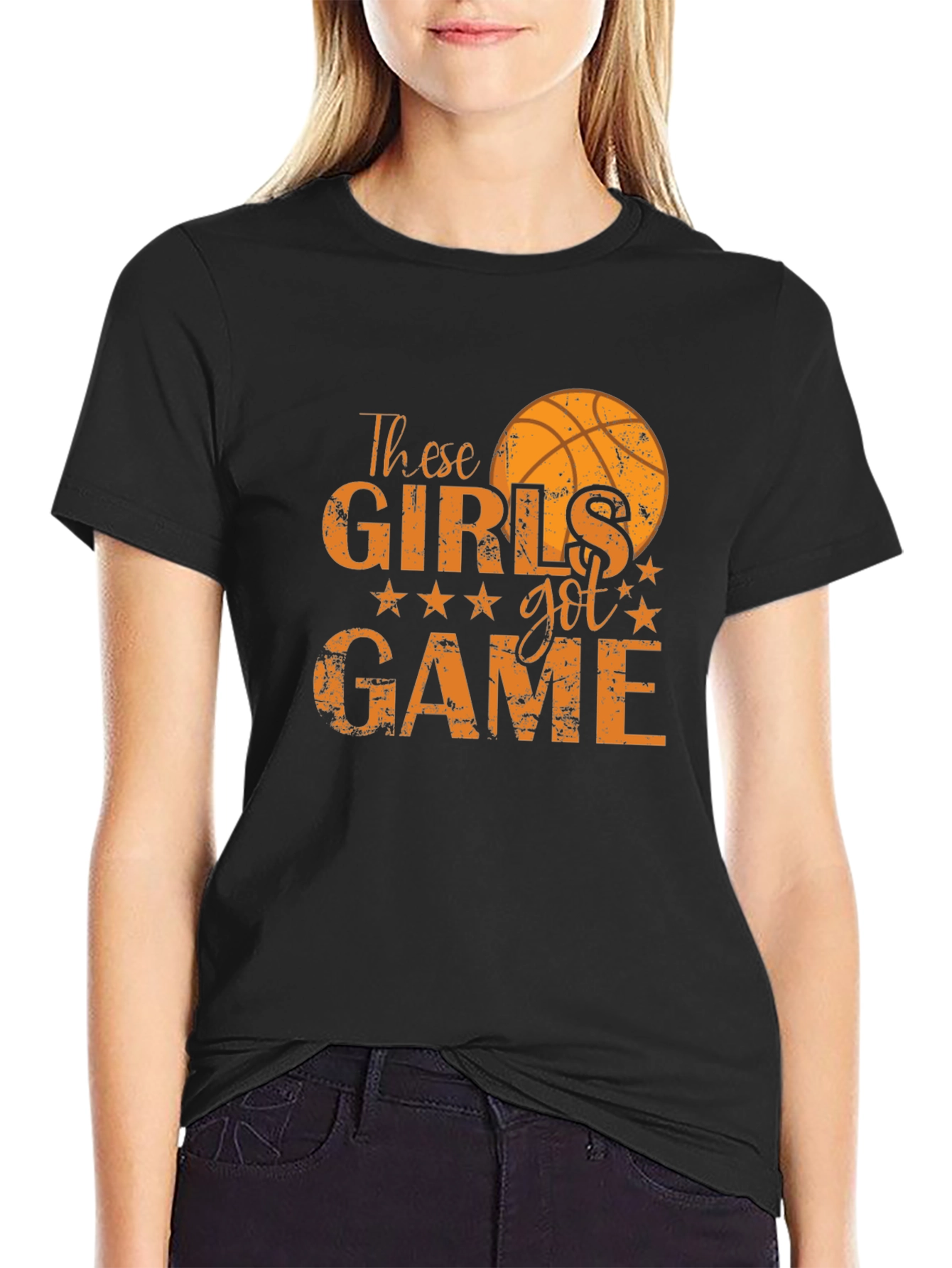 These Girls Got Game Basketball Graphic T-Shirt