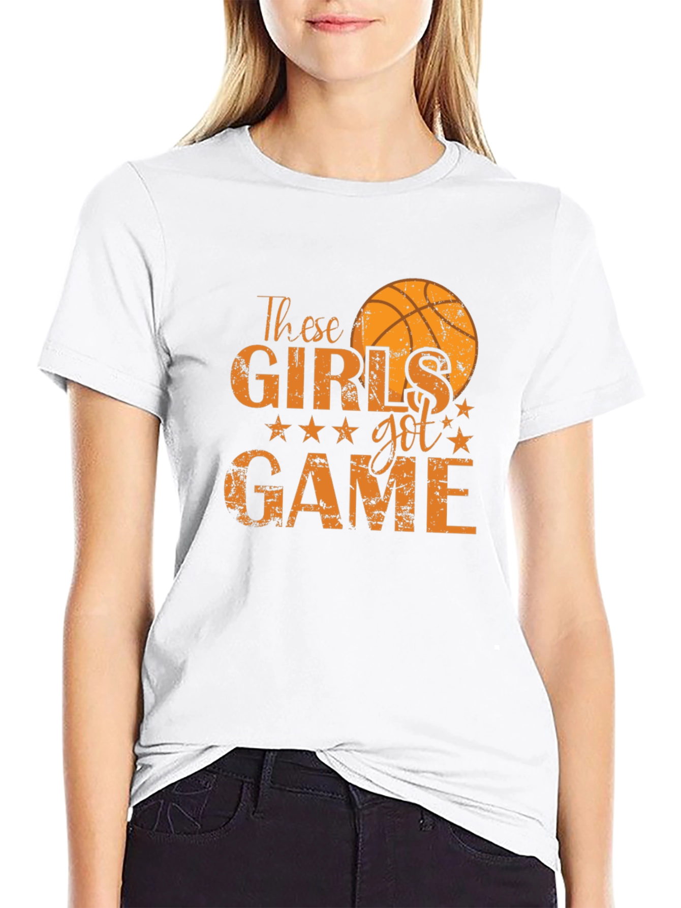 These Girls Got Game Basketball Graphic T-Shirt