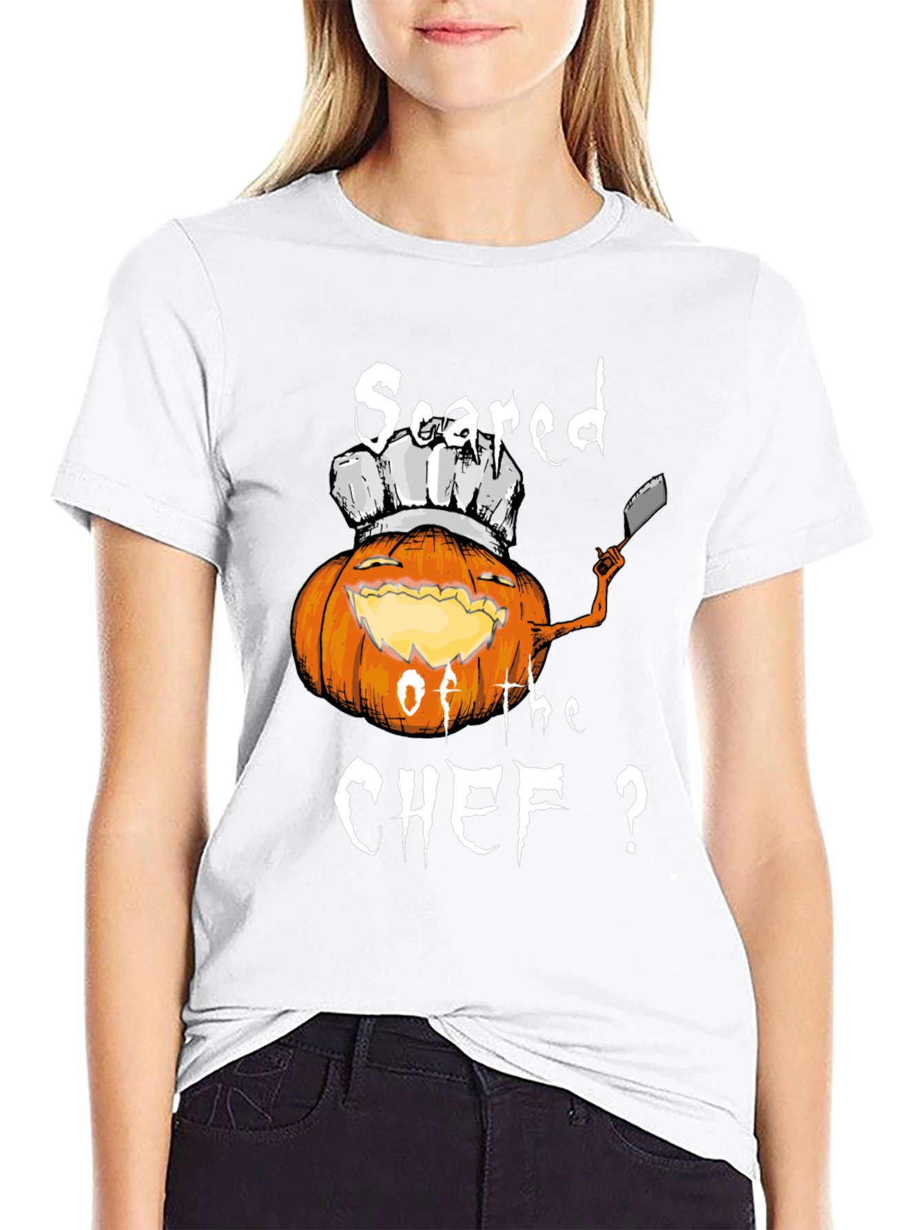 Scared of the Chef? Halloween Pumpkin T-Shirt