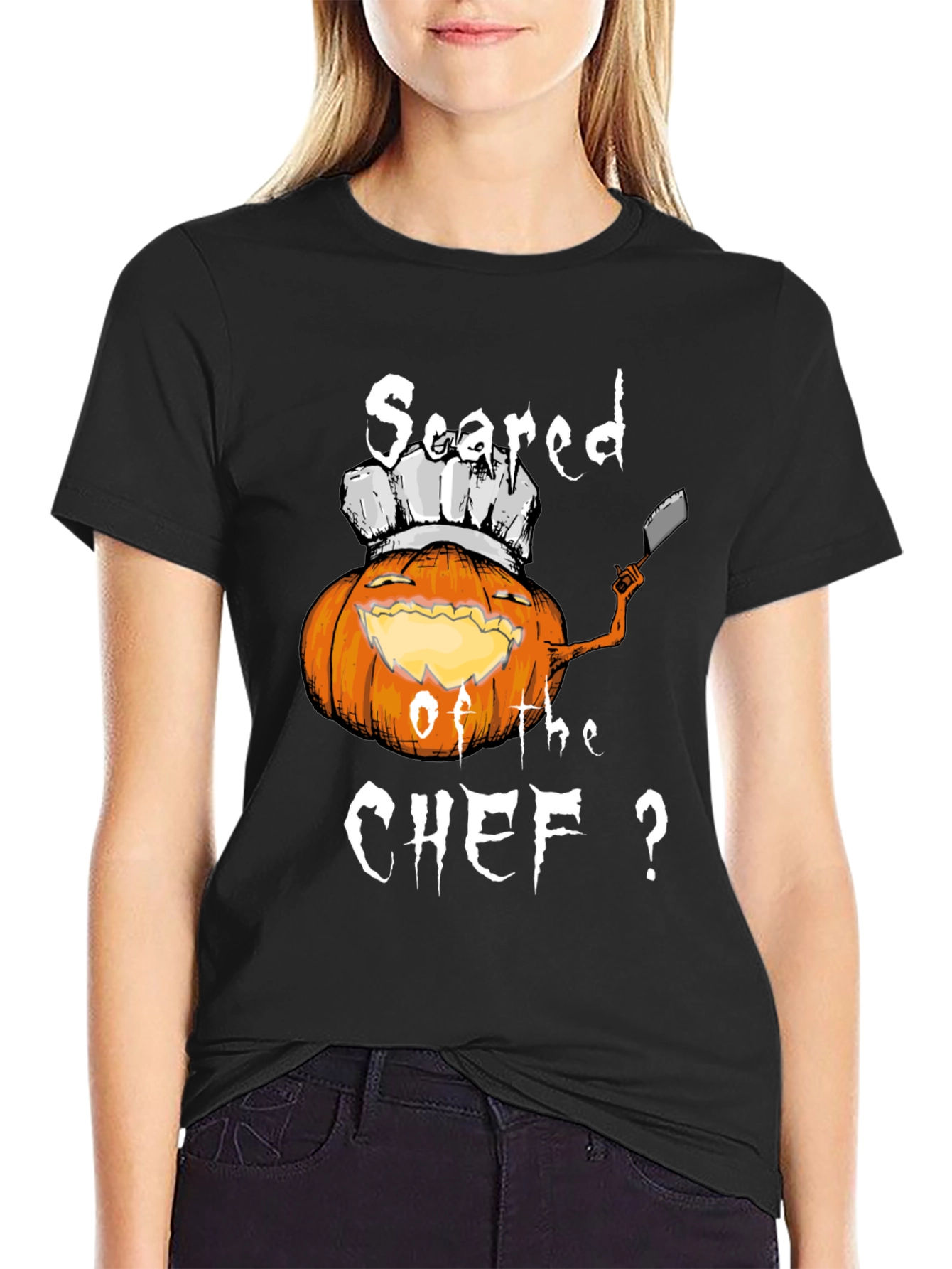 Scared of the Chef? Halloween Pumpkin T-Shirt