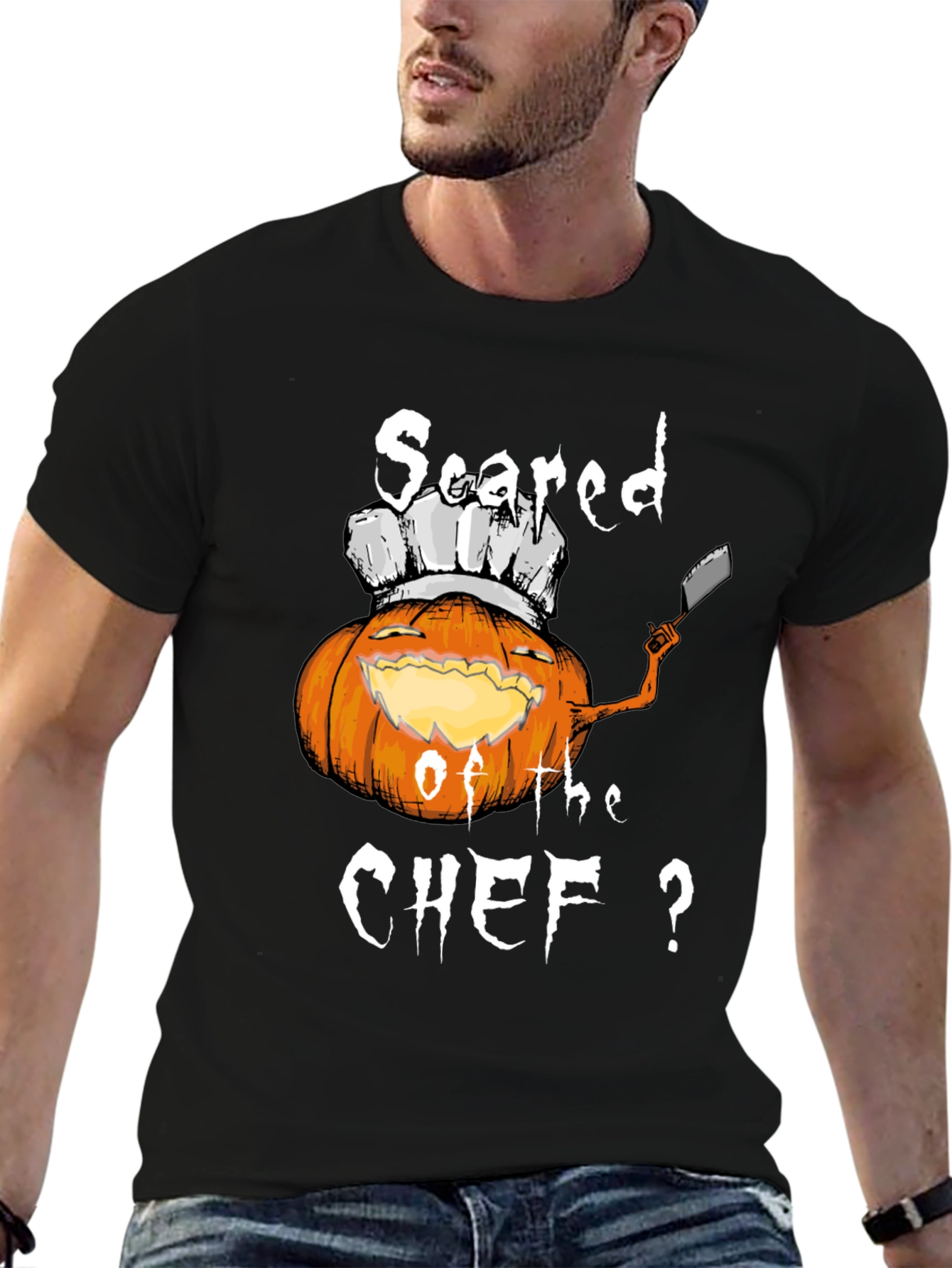 Scared of the Chef? Halloween Pumpkin T-Shirt
