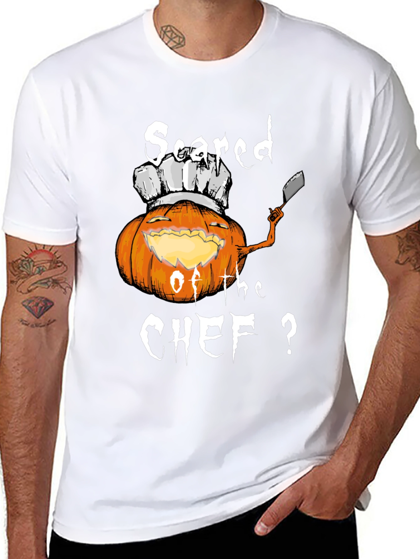 Scared of the Chef? Halloween Pumpkin T-Shirt