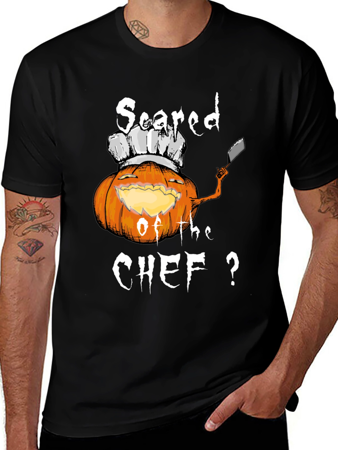 Scared of the Chef? Halloween Pumpkin T-Shirt