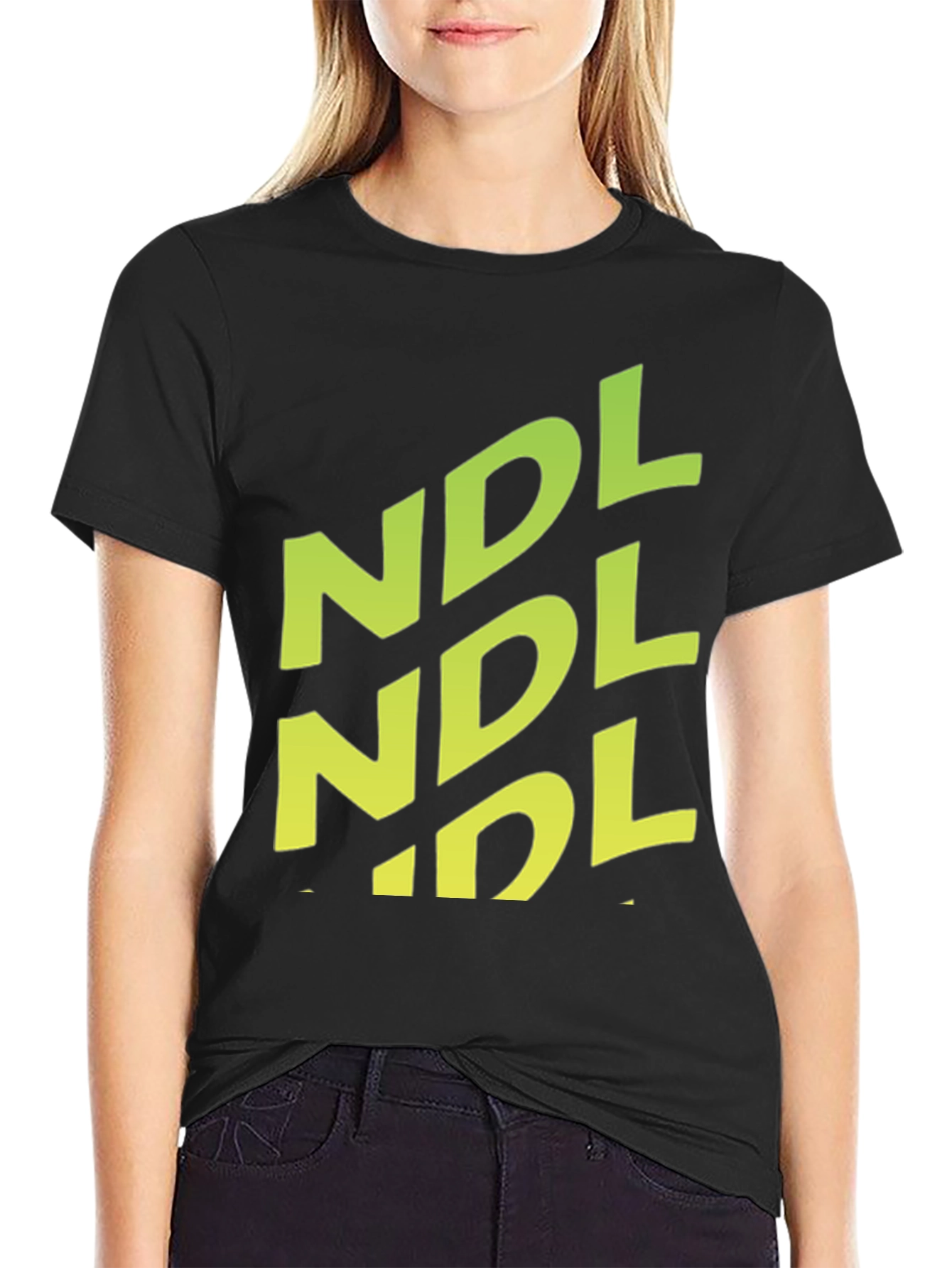 NDL Graphic Print Black T-Shirt - Casual Style