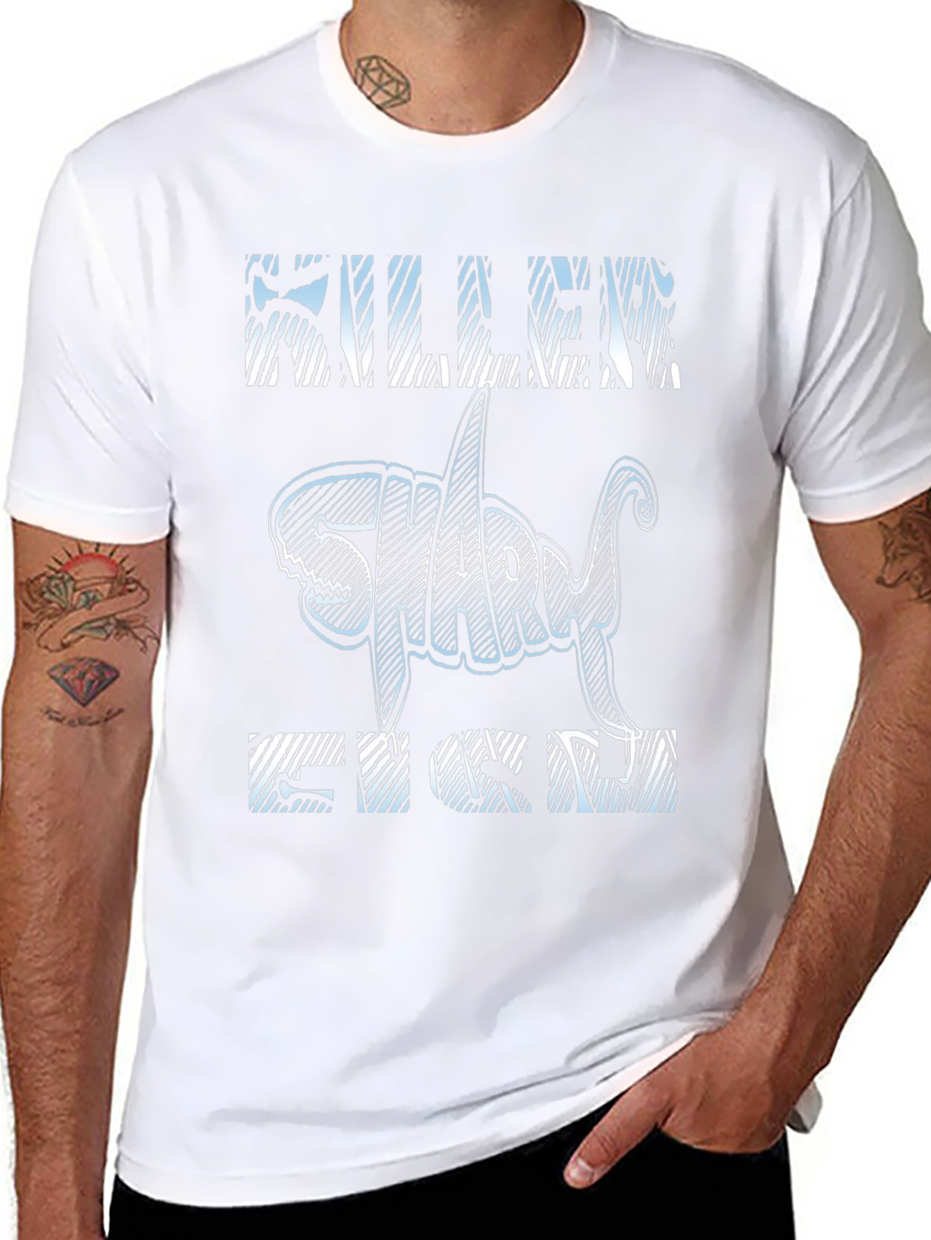 Killer Shark Fish T-Shirt - Unique Graphic Design