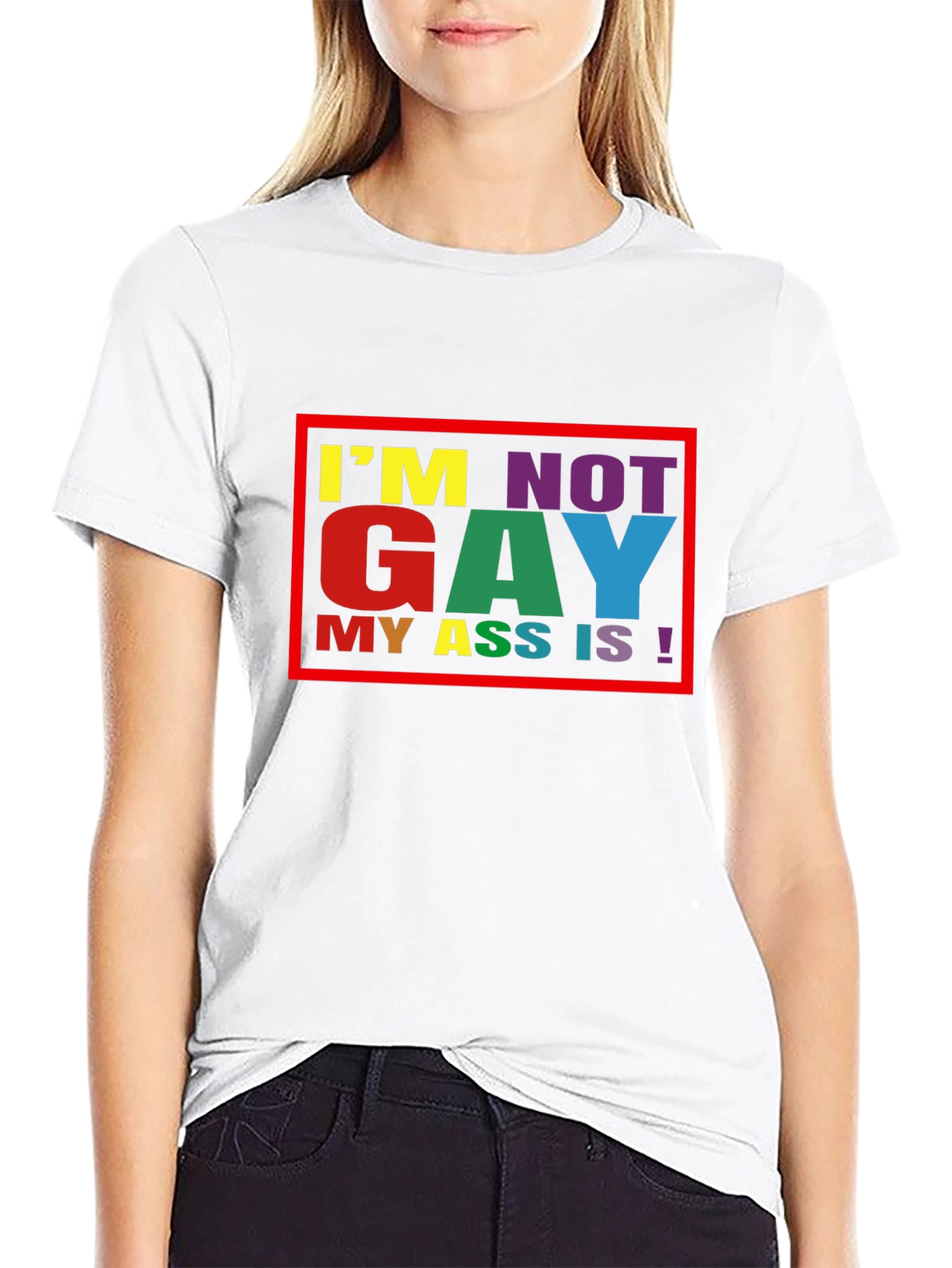 Funny Im Not Gay Graphic Tee