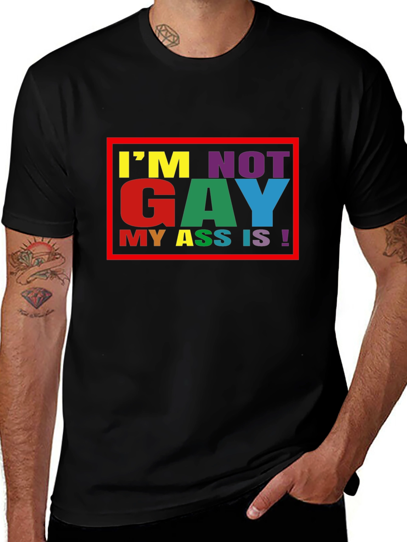 Funny Im Not Gay Graphic Tee