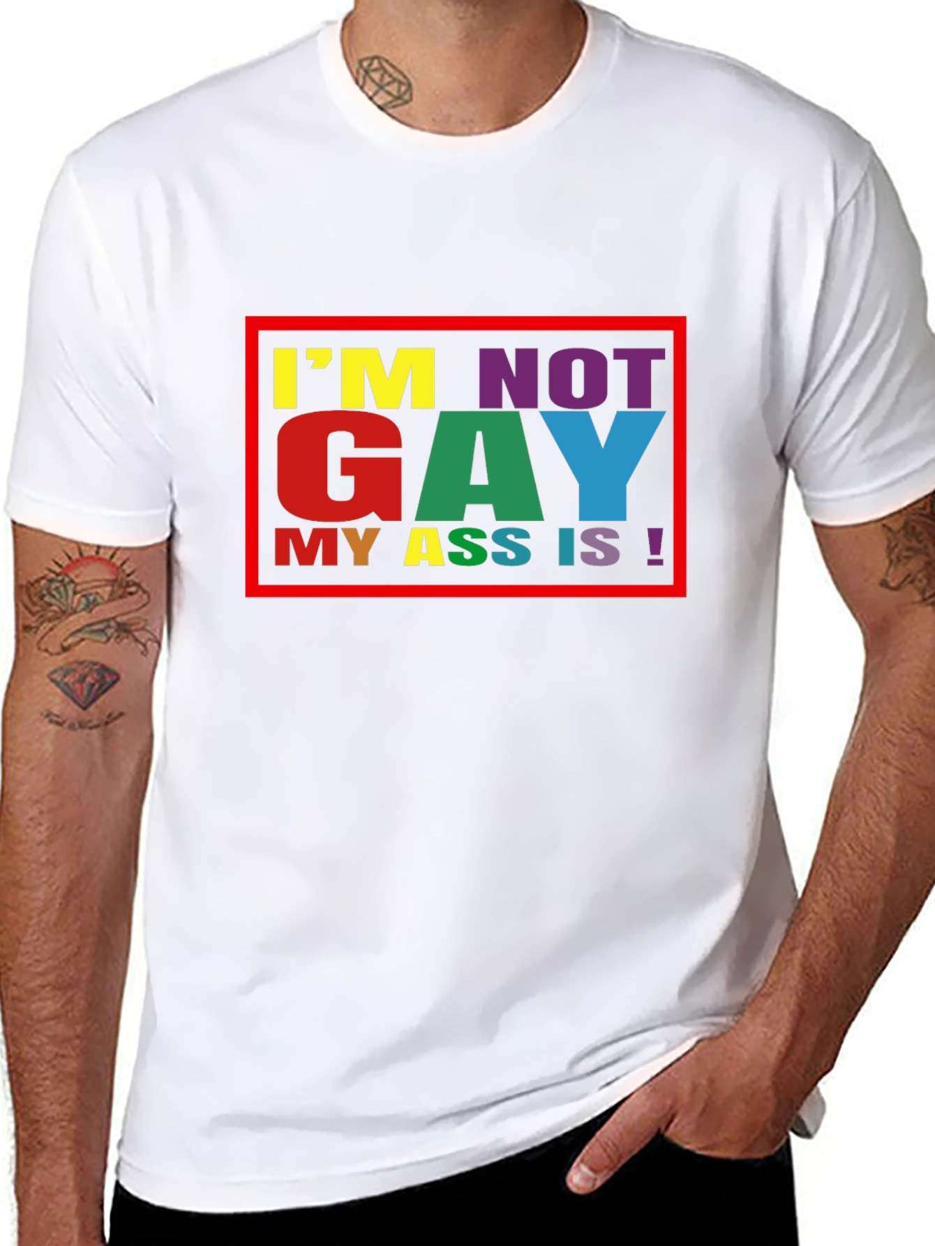 Funny Im Not Gay Graphic Tee
