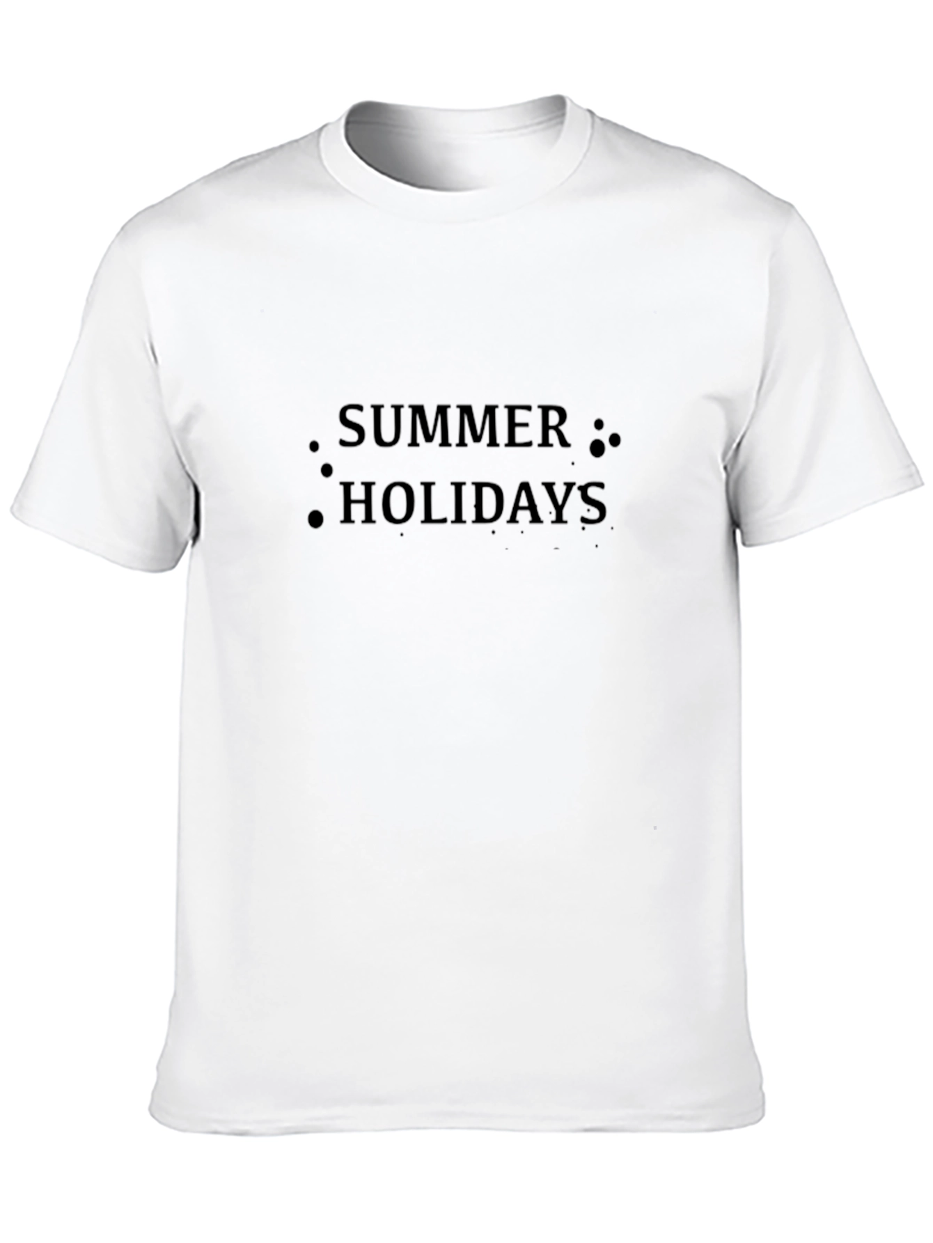 Summer Holidays Graphic Tee - Stylish Black T-Shirt
