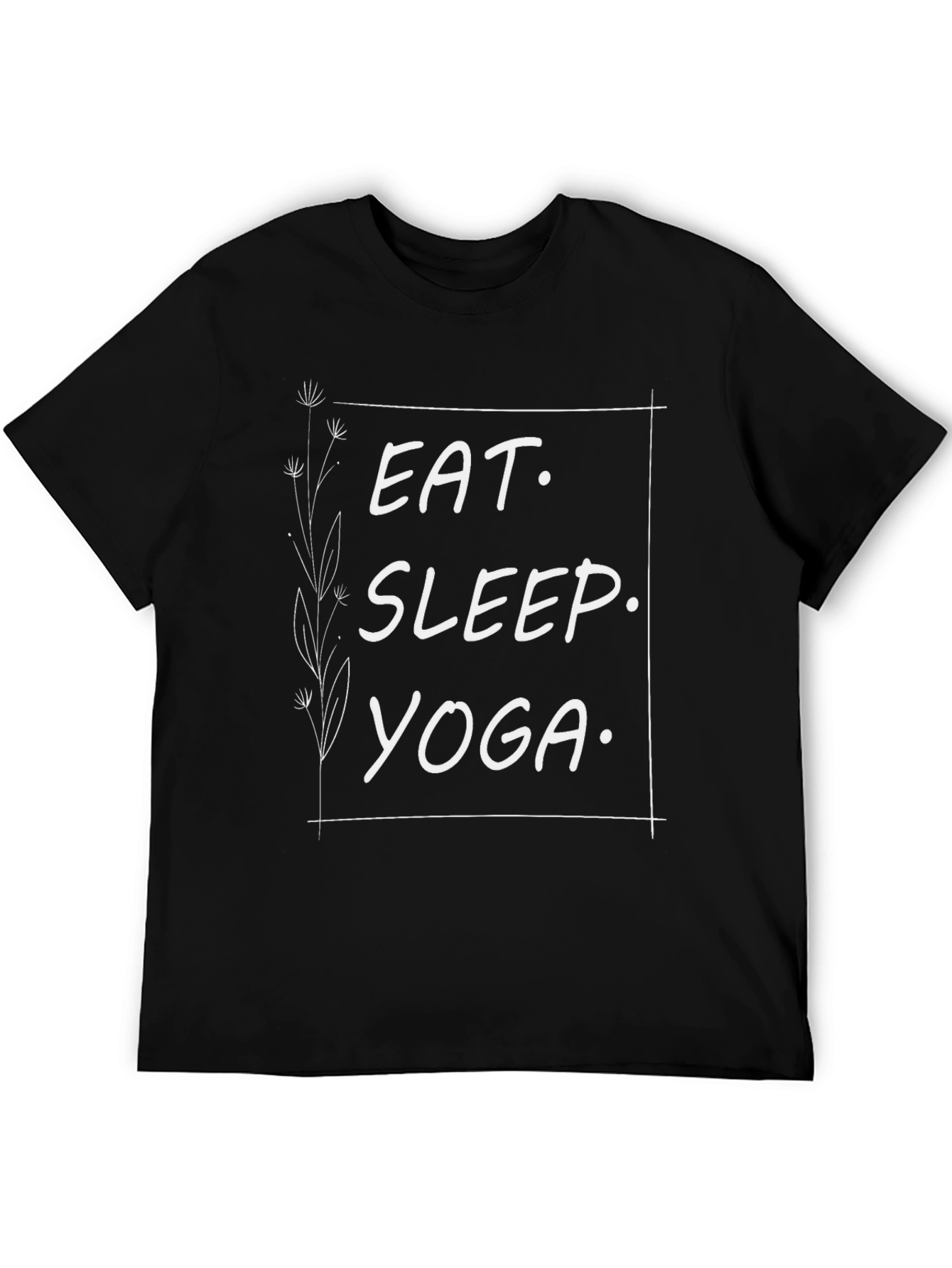 Eat Sleep Yoga Black Graphic Tee