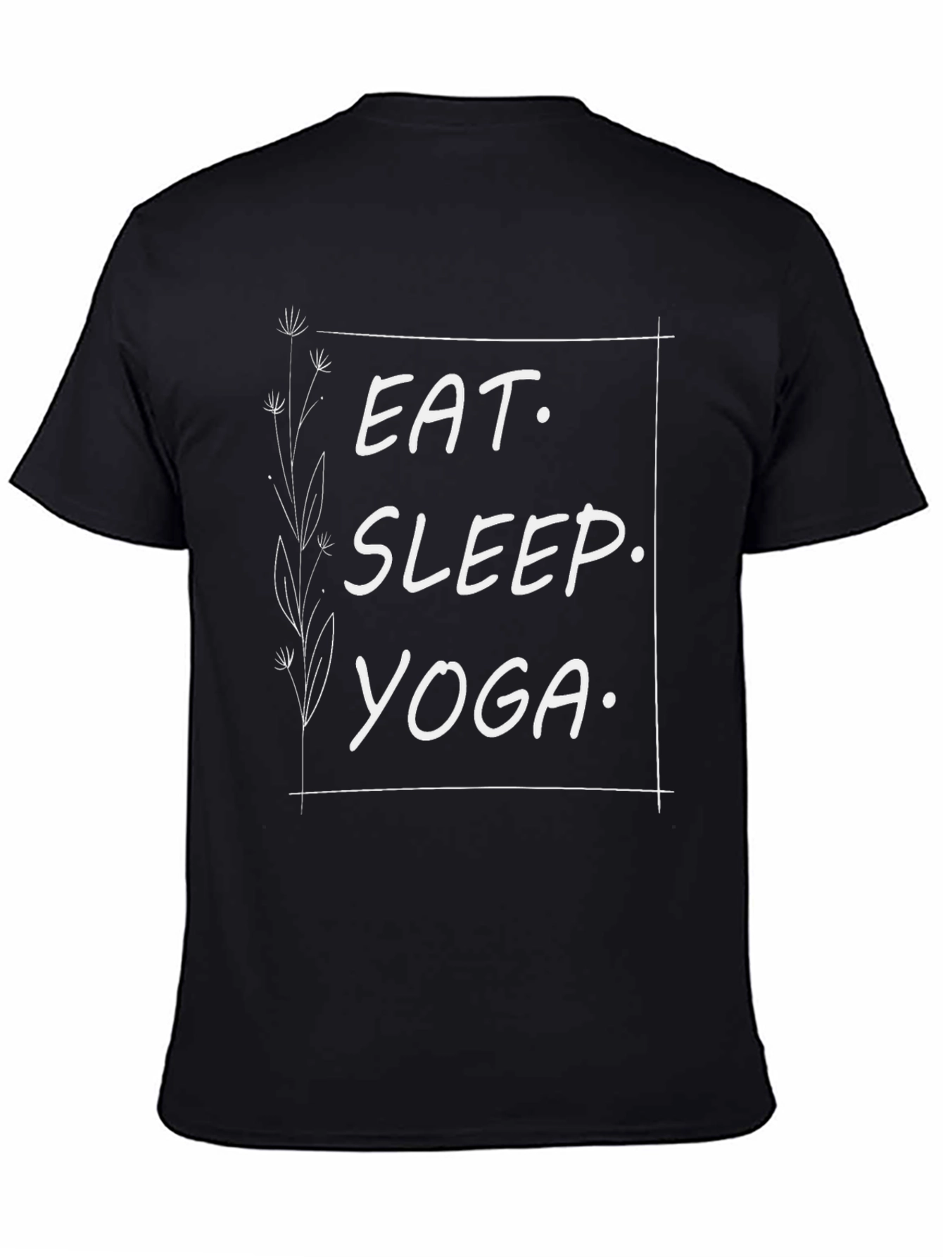 Eat Sleep Yoga Black Graphic Tee
