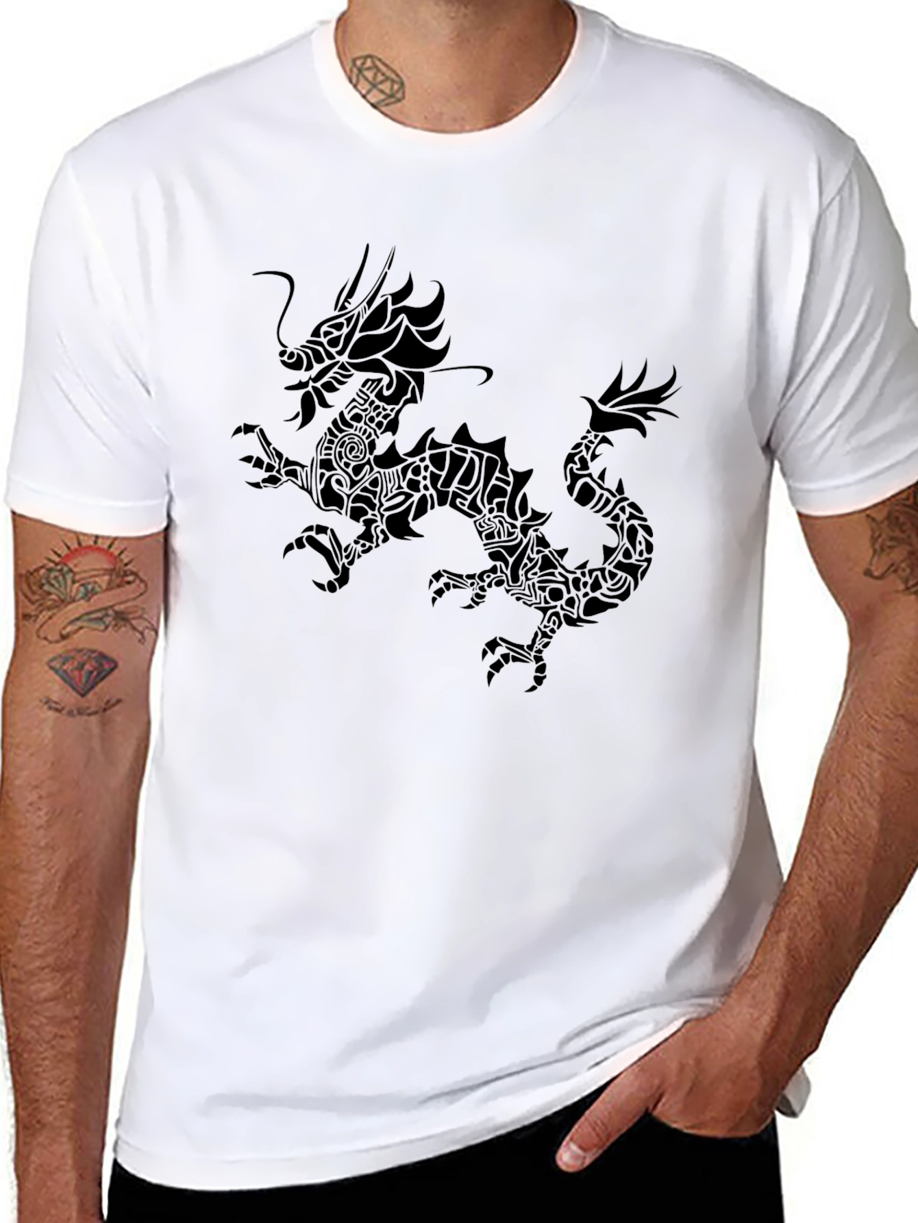 Black Dragon Graphic Tee - Stylish Comfort Fit