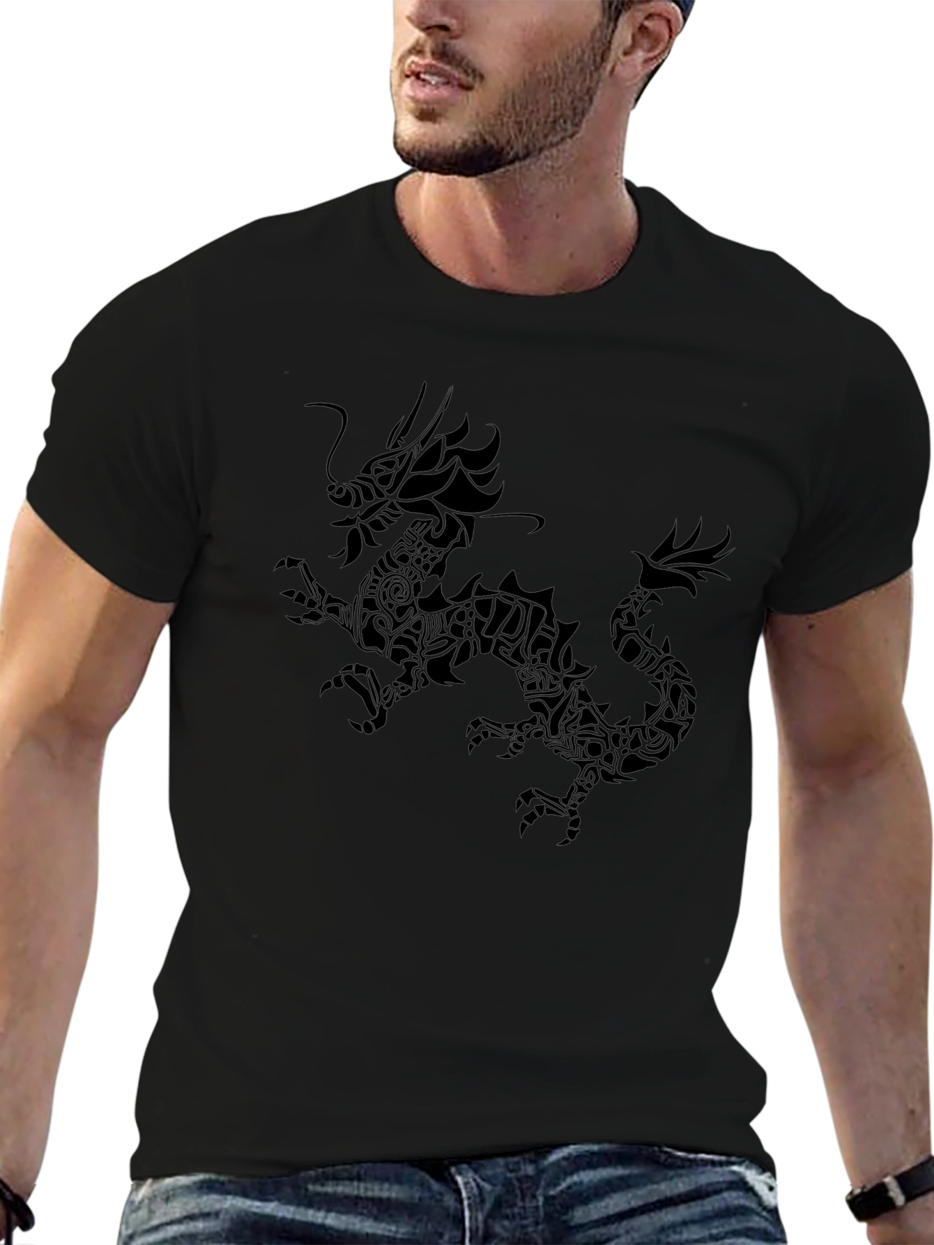 Black Dragon Graphic Tee - Stylish Comfort Fit