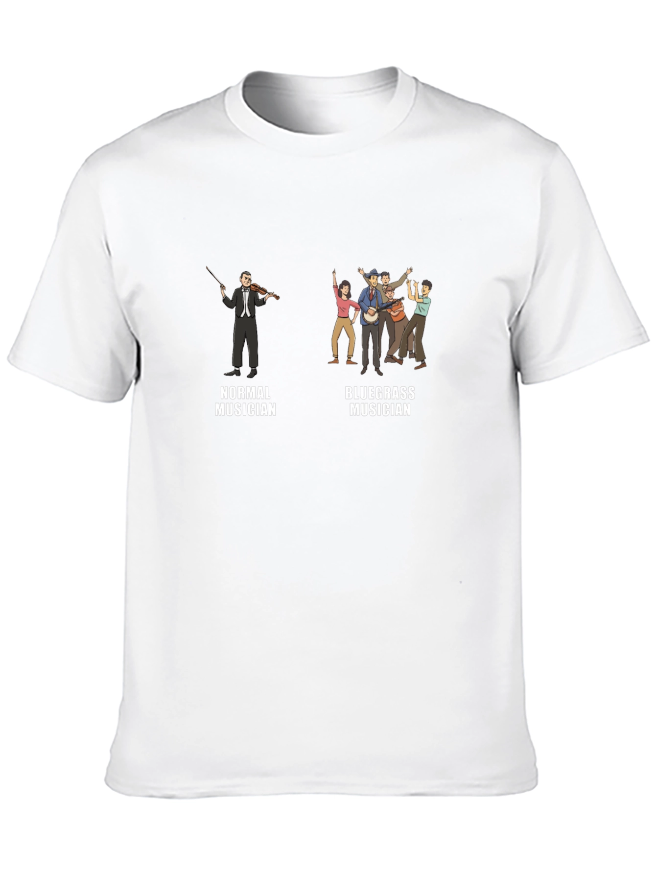Normal vs. Bluegrass Musician Black T-Shirt
