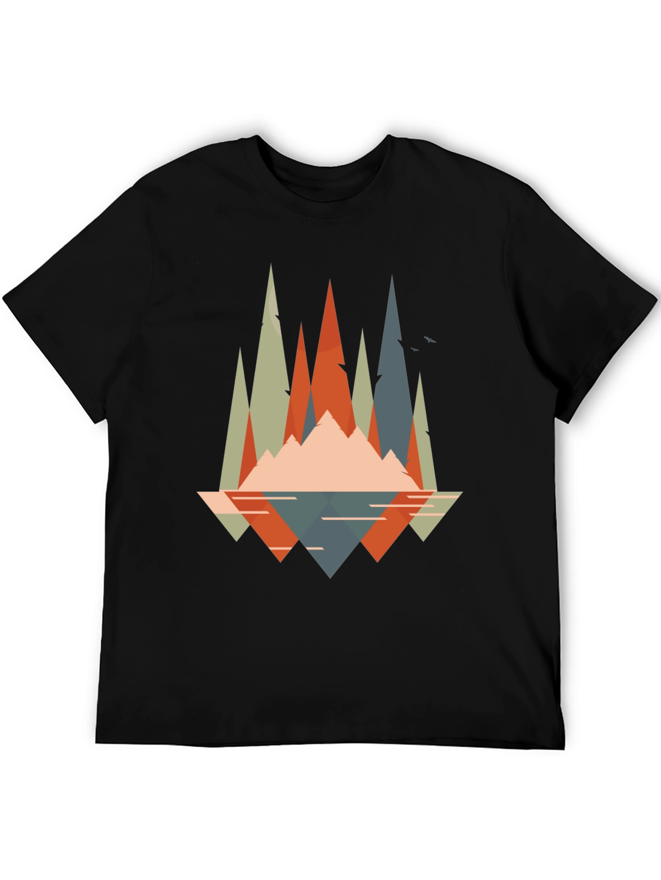 Geometric Mountain Graphic Tee - Adventure Ready!