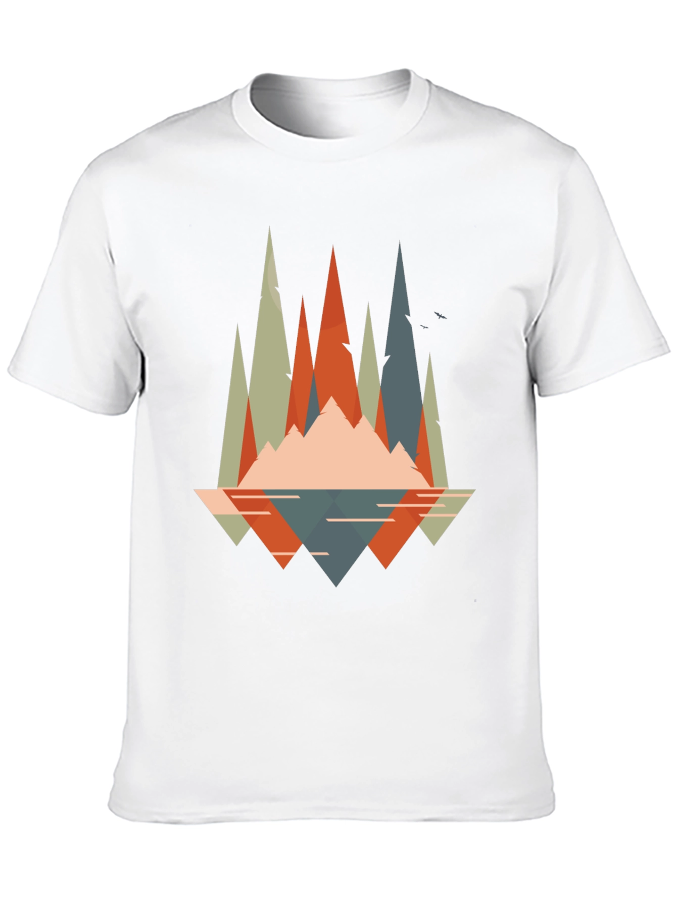 Geometric Mountain Graphic Tee - Adventure Ready!