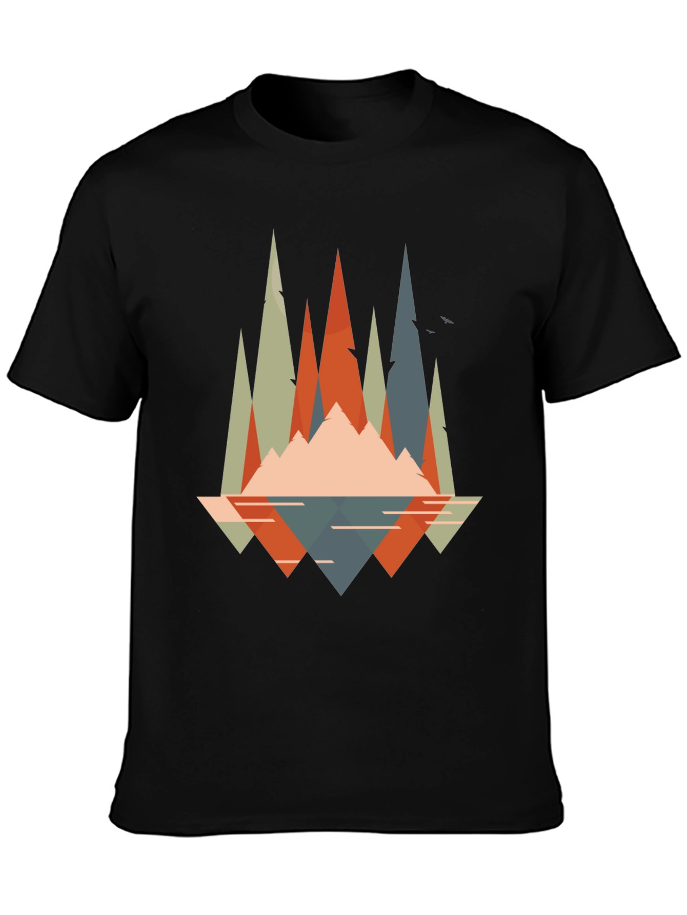 Geometric Mountain Graphic Tee - Adventure Ready!