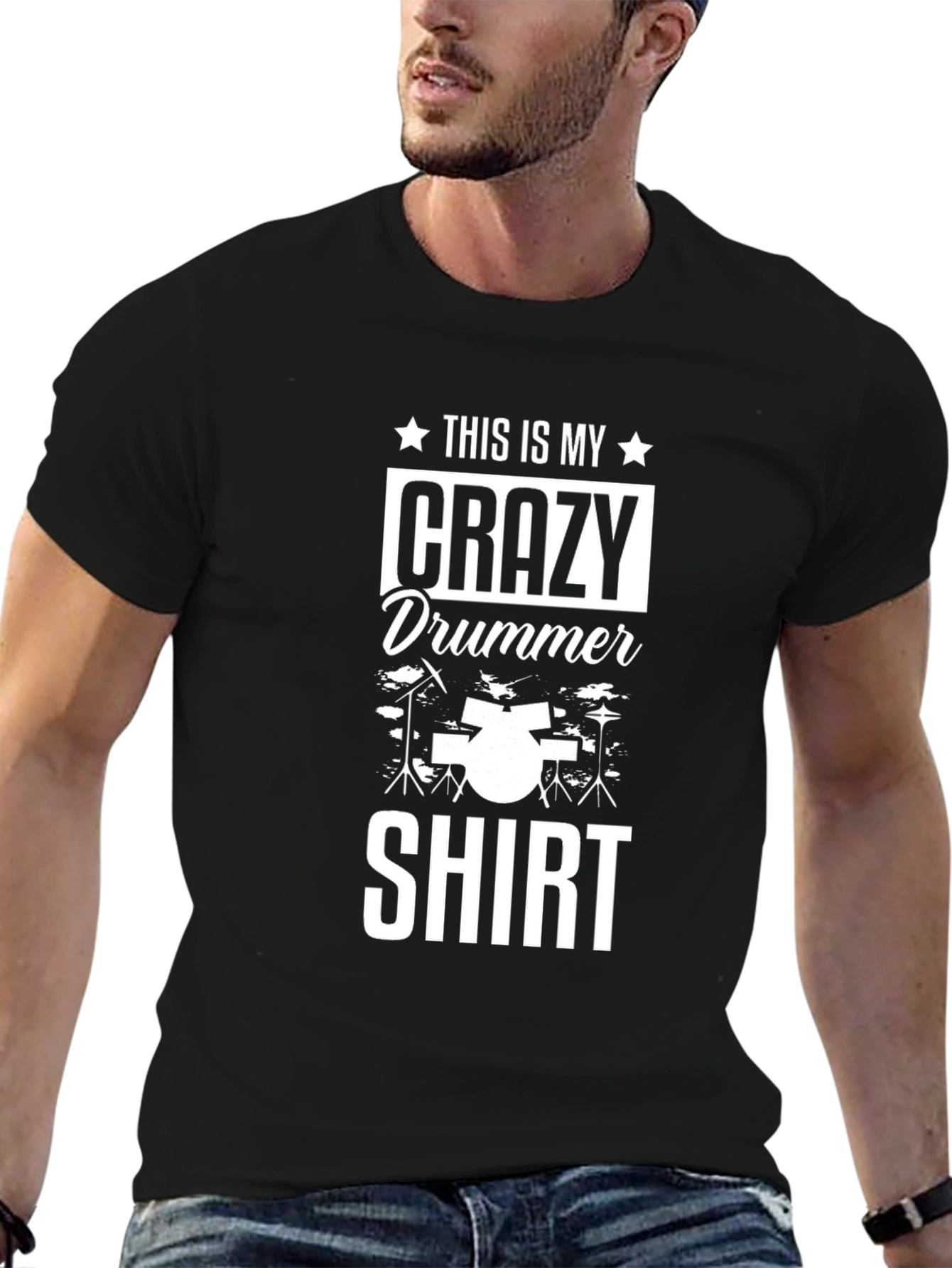 Crazy Drummer T-Shirt Funny Music Tee