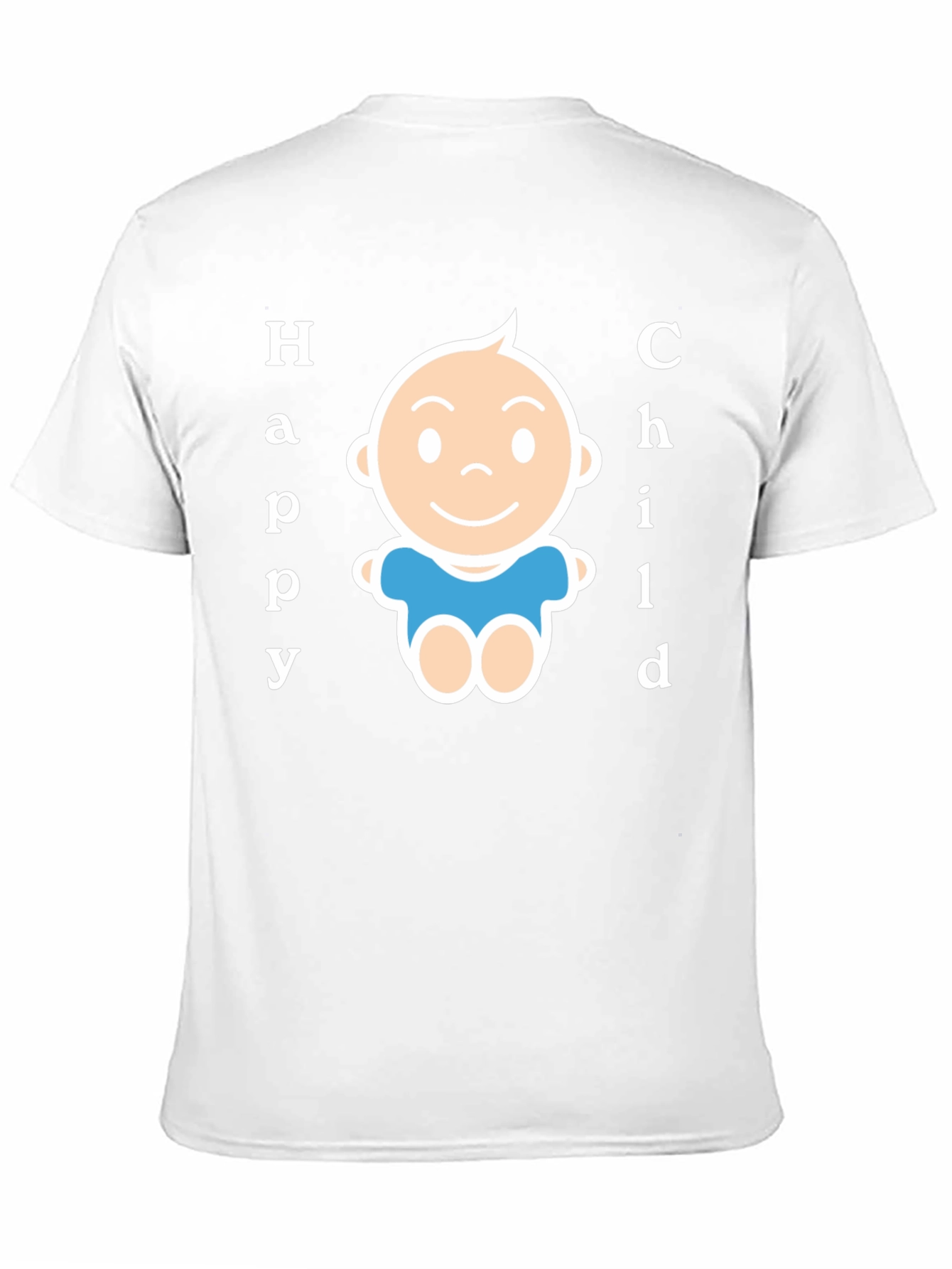 Happy Child Graphic Tee - Black Cotton Blend