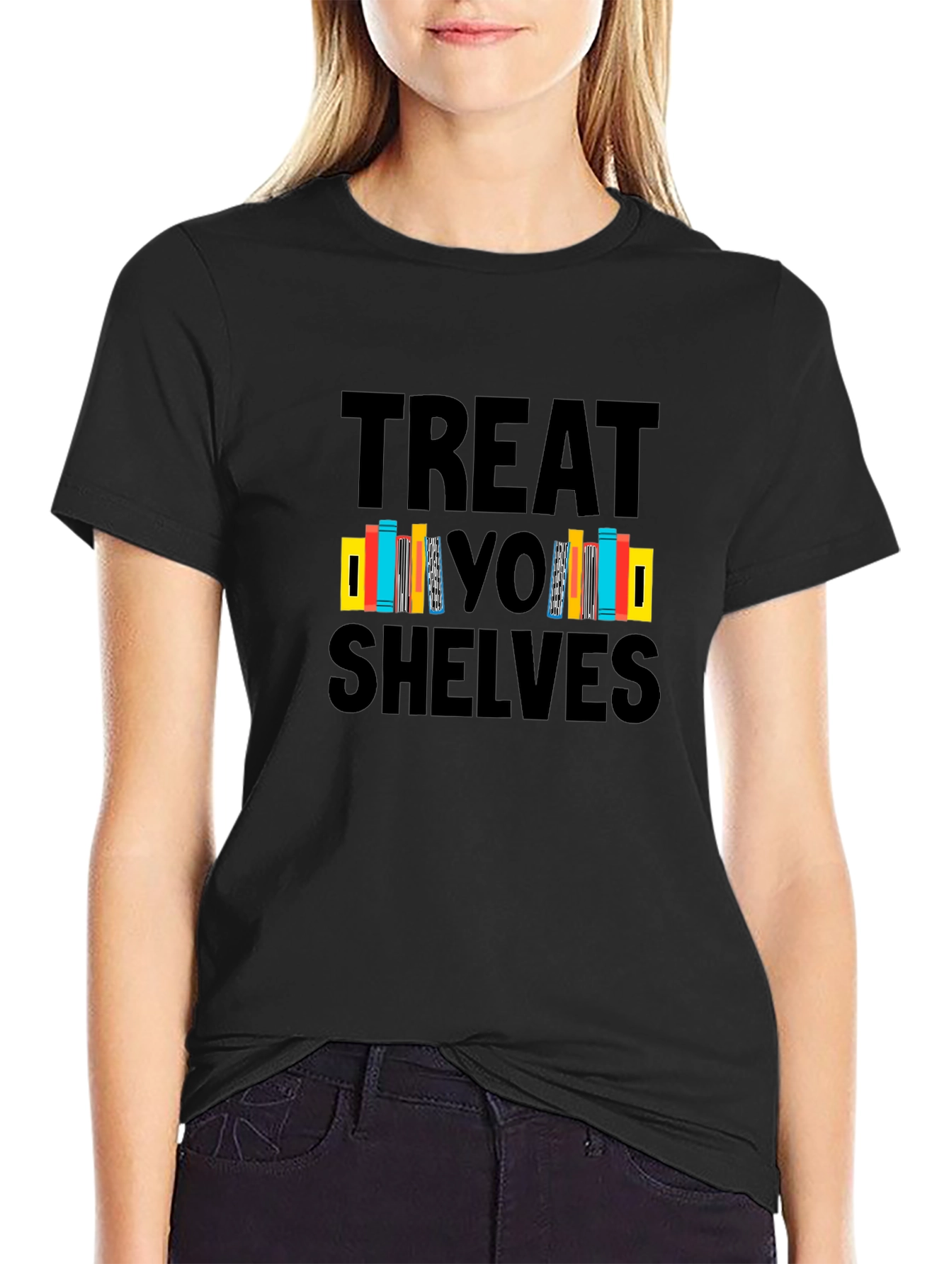 Treat Your Shelves Black Graphic T-Shirt
