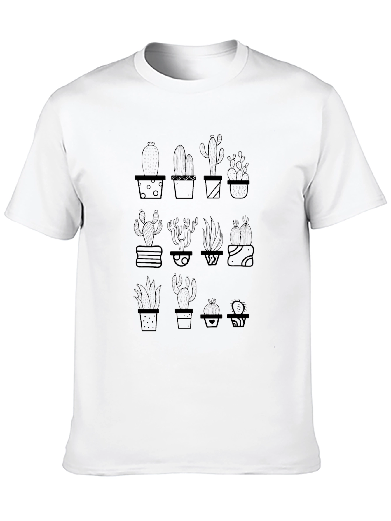 Cactus Plant Graphic Tee - Black Unisex T-Shirt