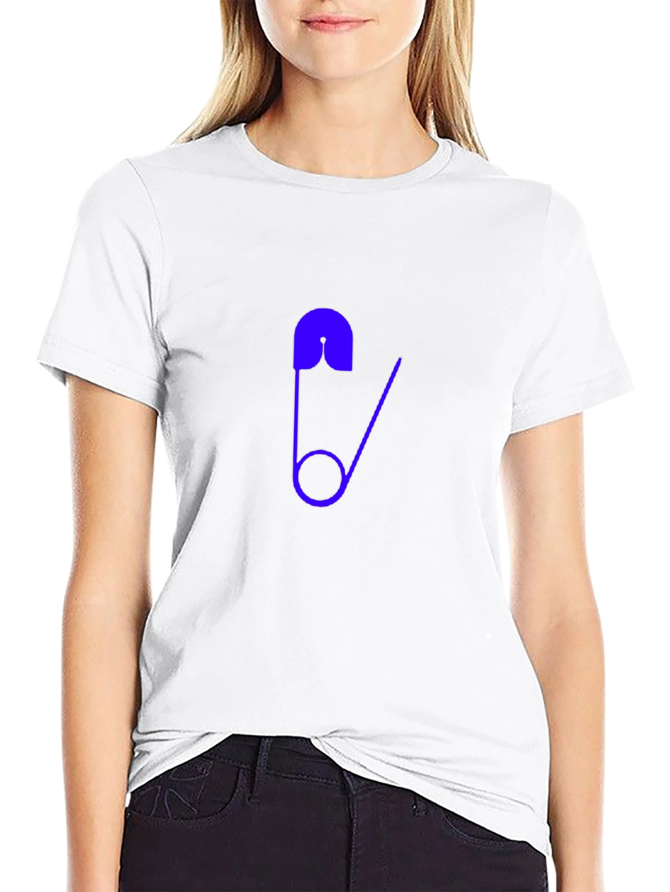 Modern Safety Pin Graphic T-Shirt