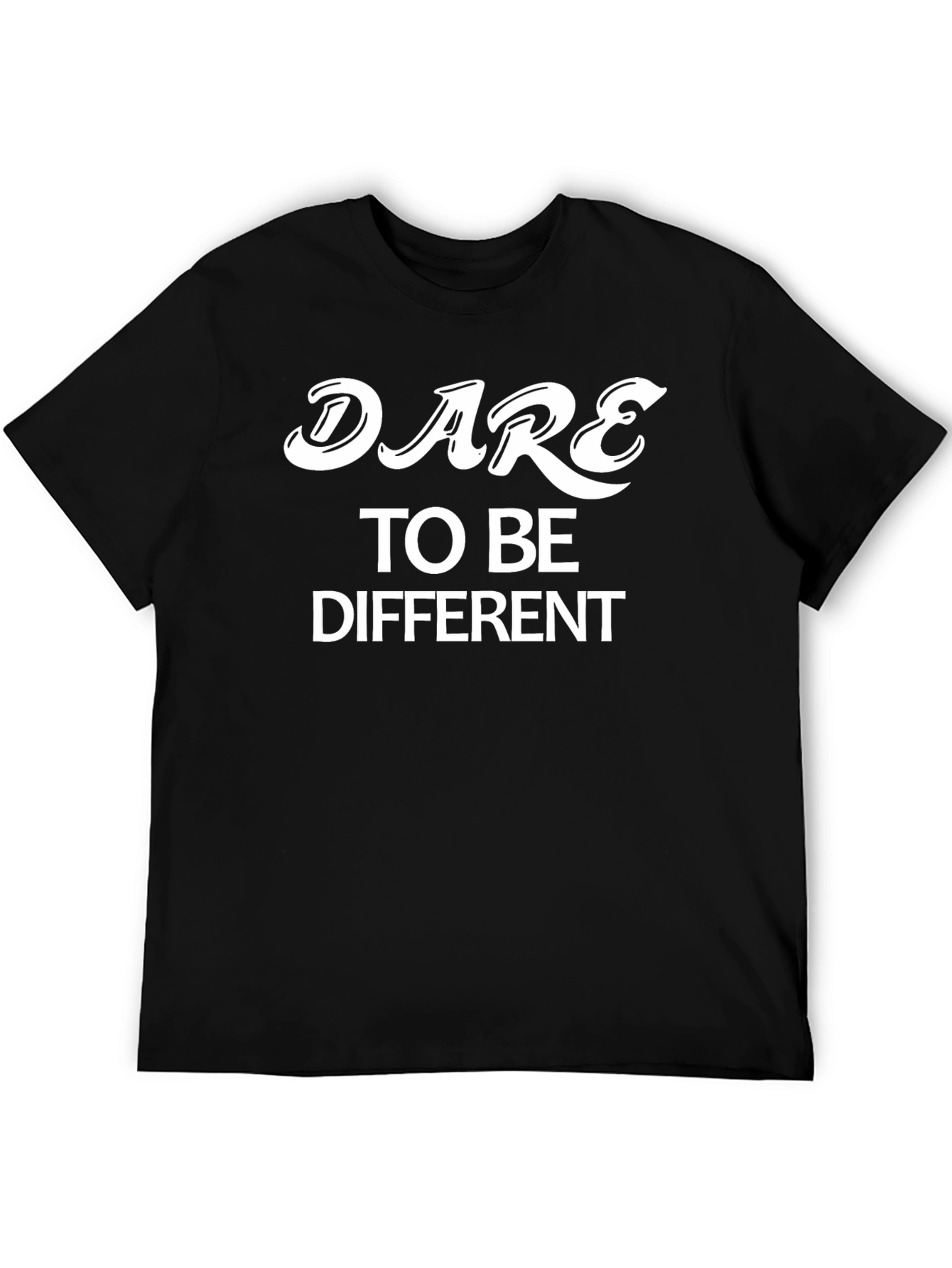 Dare to Be Different Black Graphic T-Shirt