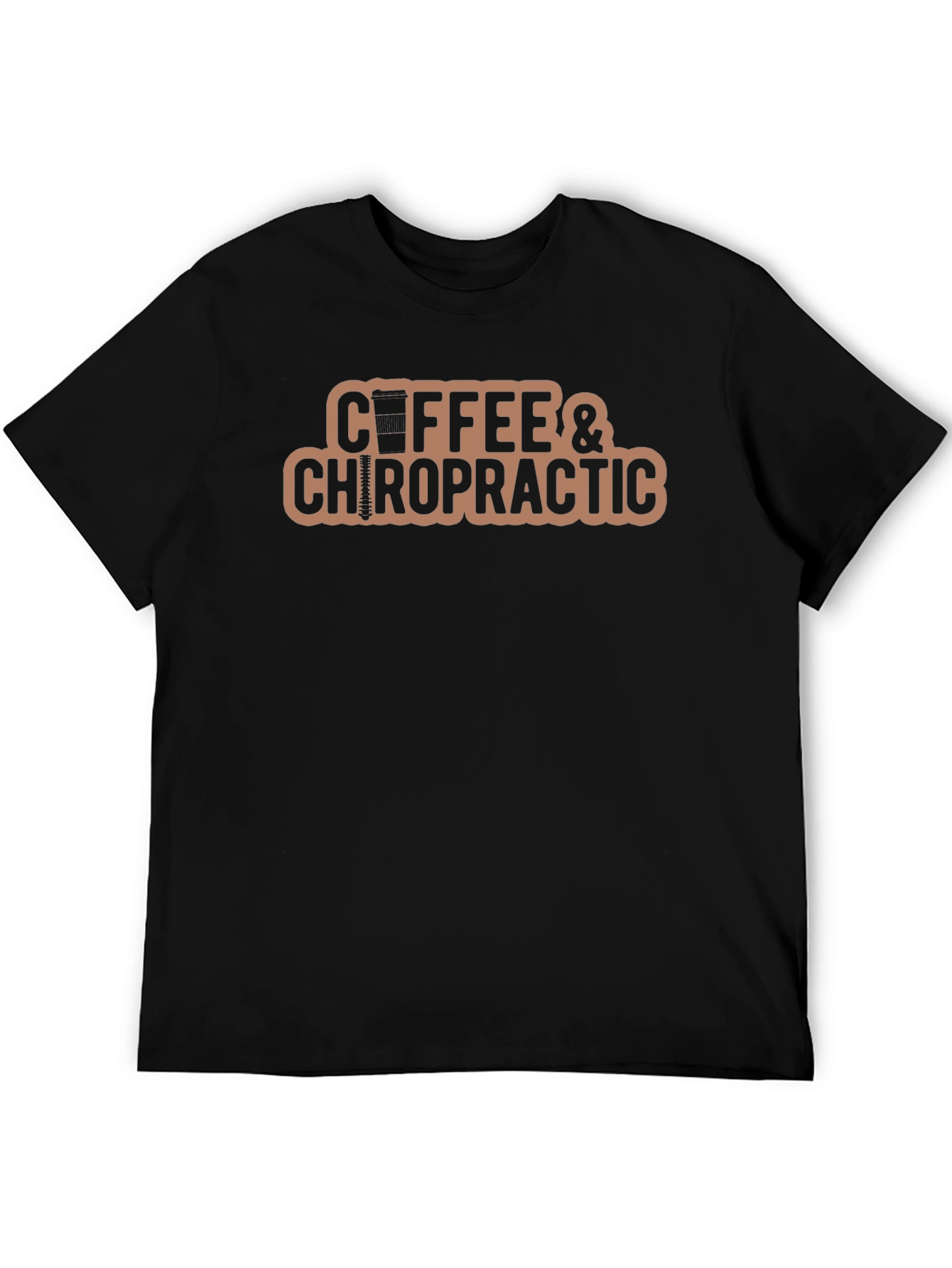 Coffee & Chiropractic Graphic Tee - Black