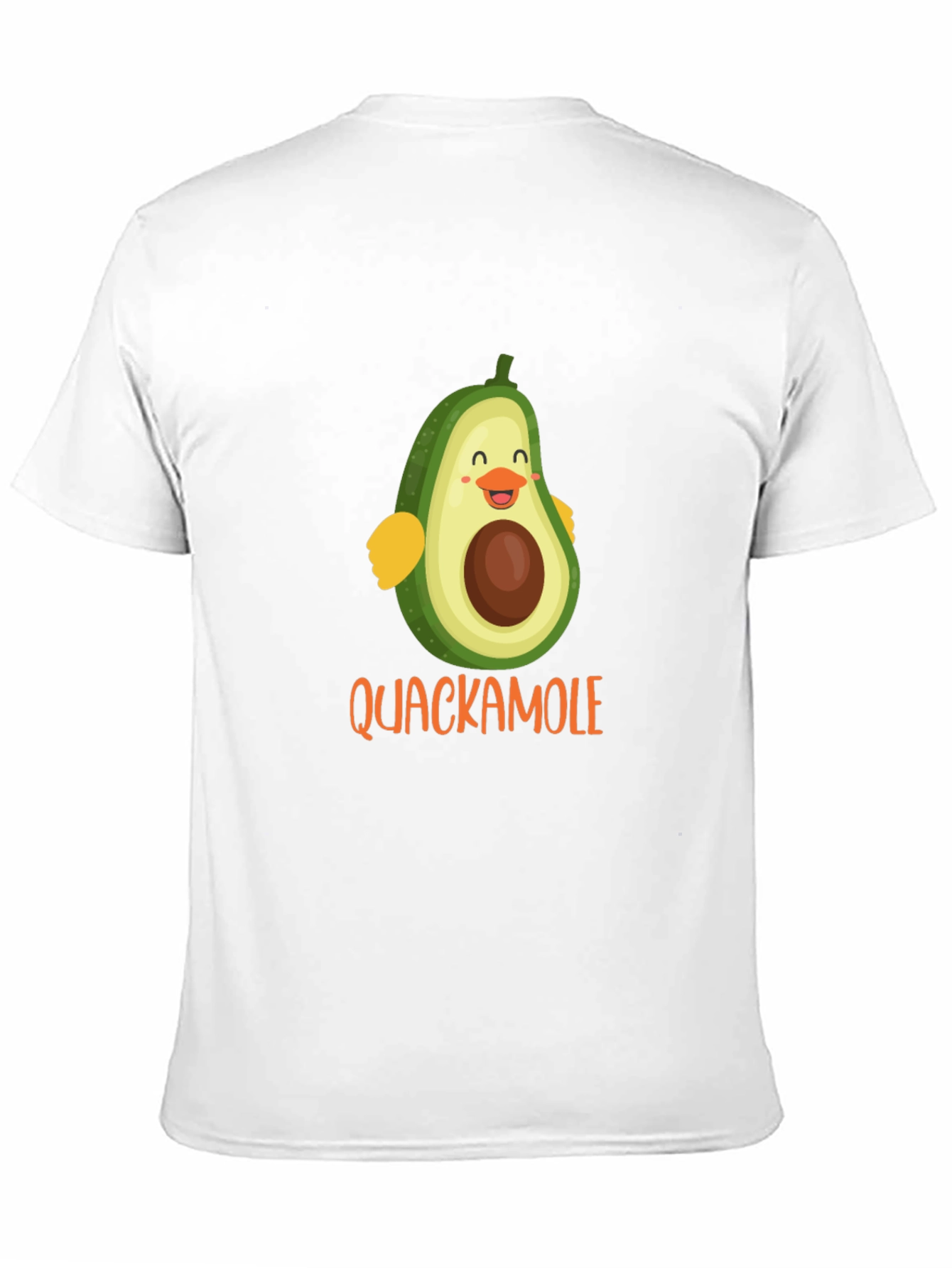Quackamole Avocado Cartoon Graphic Black T-Shirt