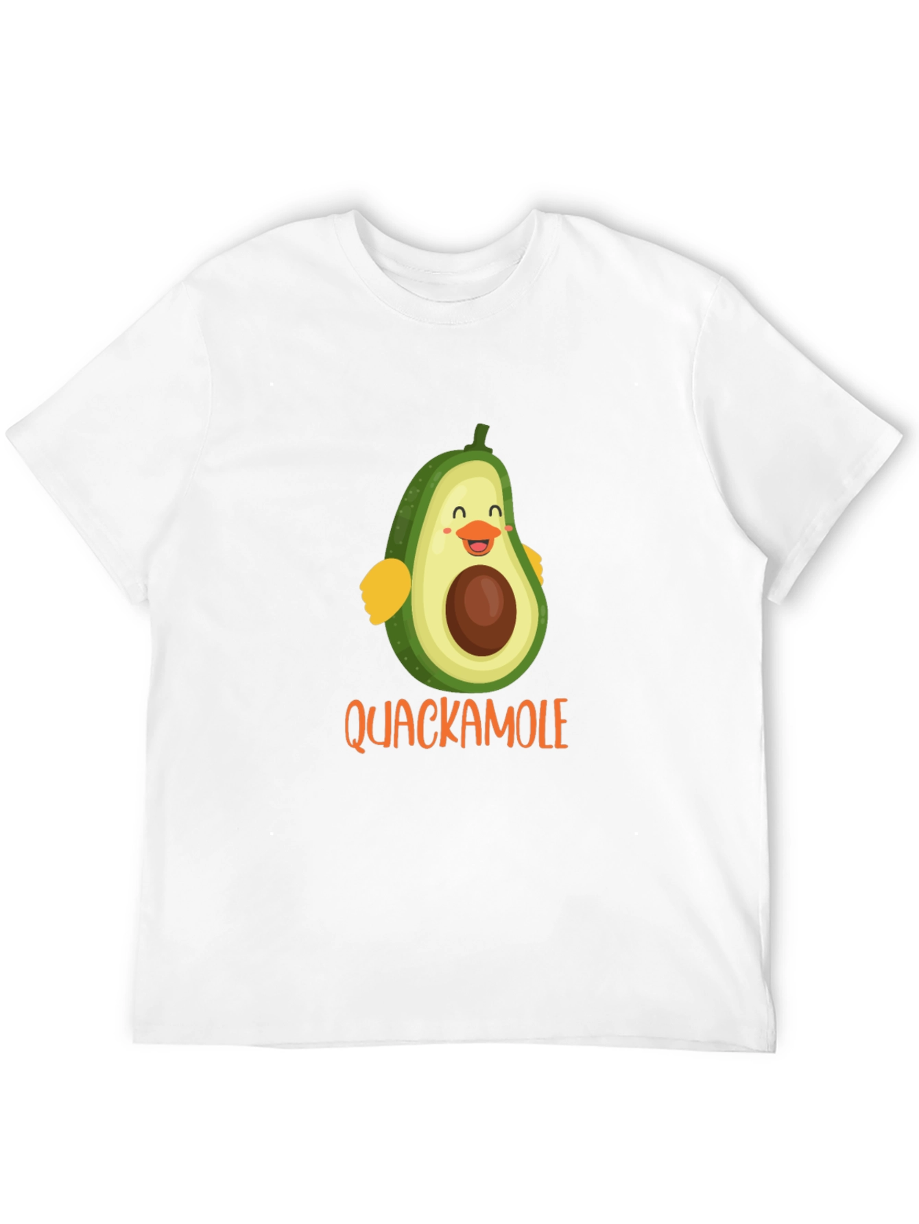 Quackamole Avocado Cartoon Graphic Black T-Shirt