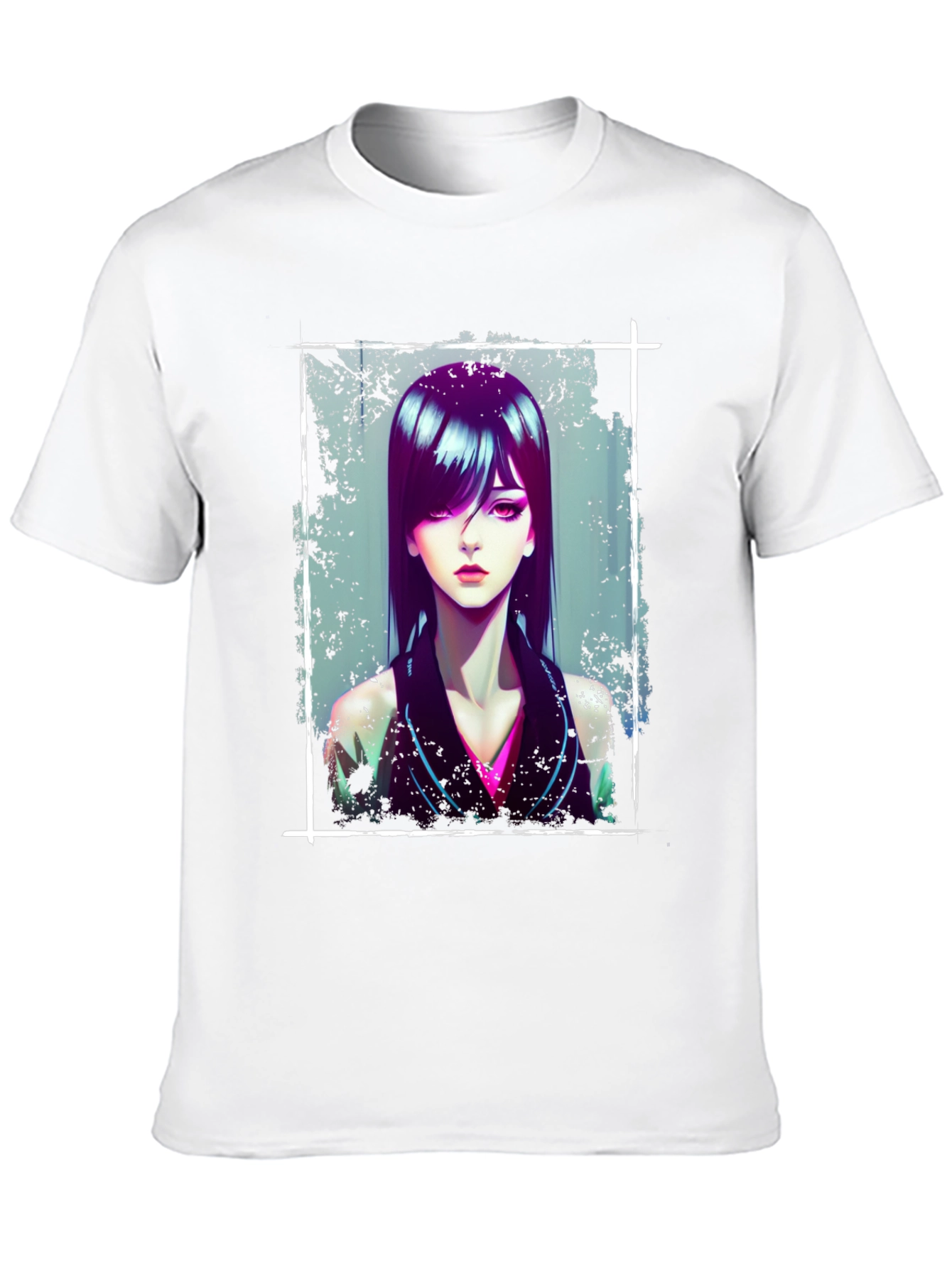 Anime Girl Graphic Black T-Shirt