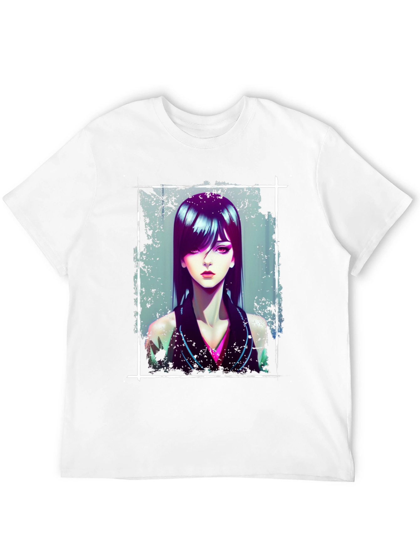 Anime Girl Graphic Black T-Shirt
