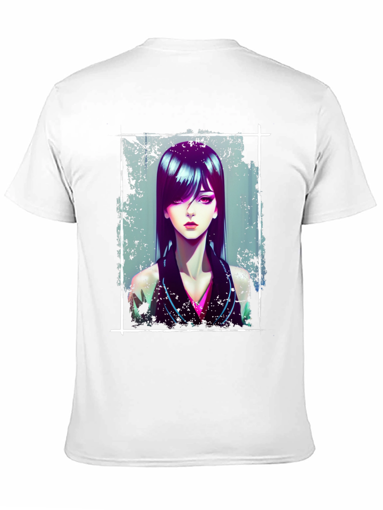 Anime Girl Graphic Black T-Shirt