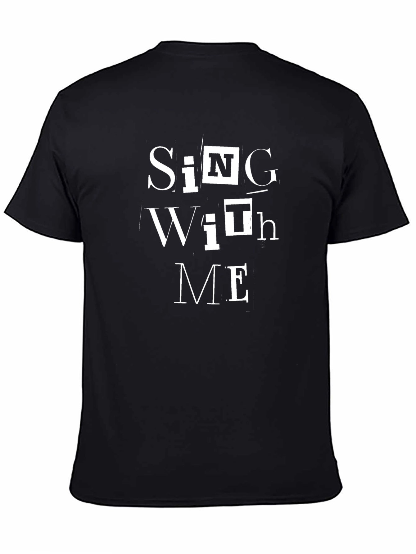 Sing With Me Graphic Tee - Black Cotton T-Shirt