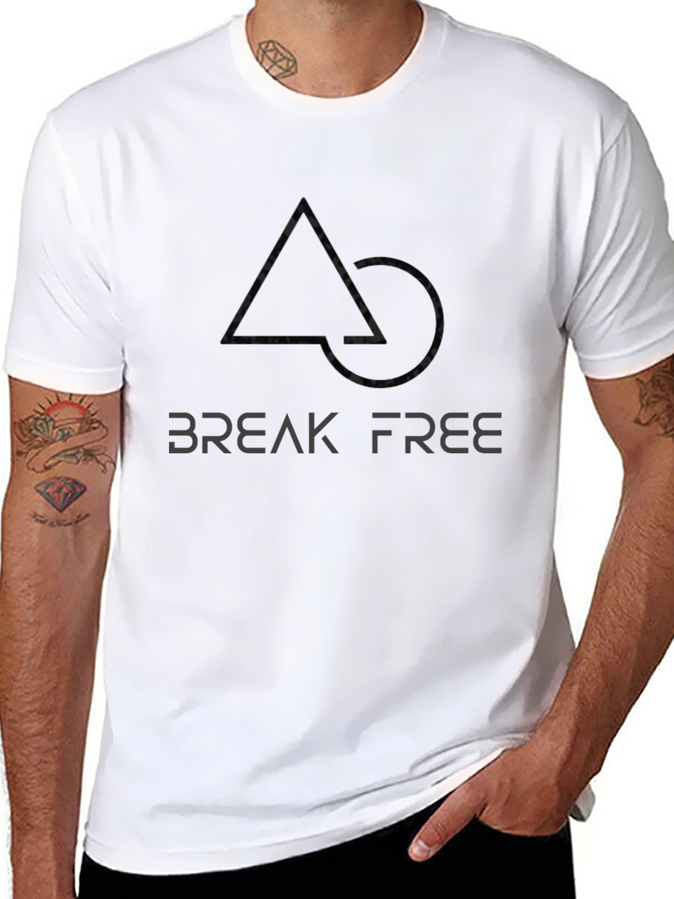 Break Free Graphic Tee - Modern Black T-Shirt