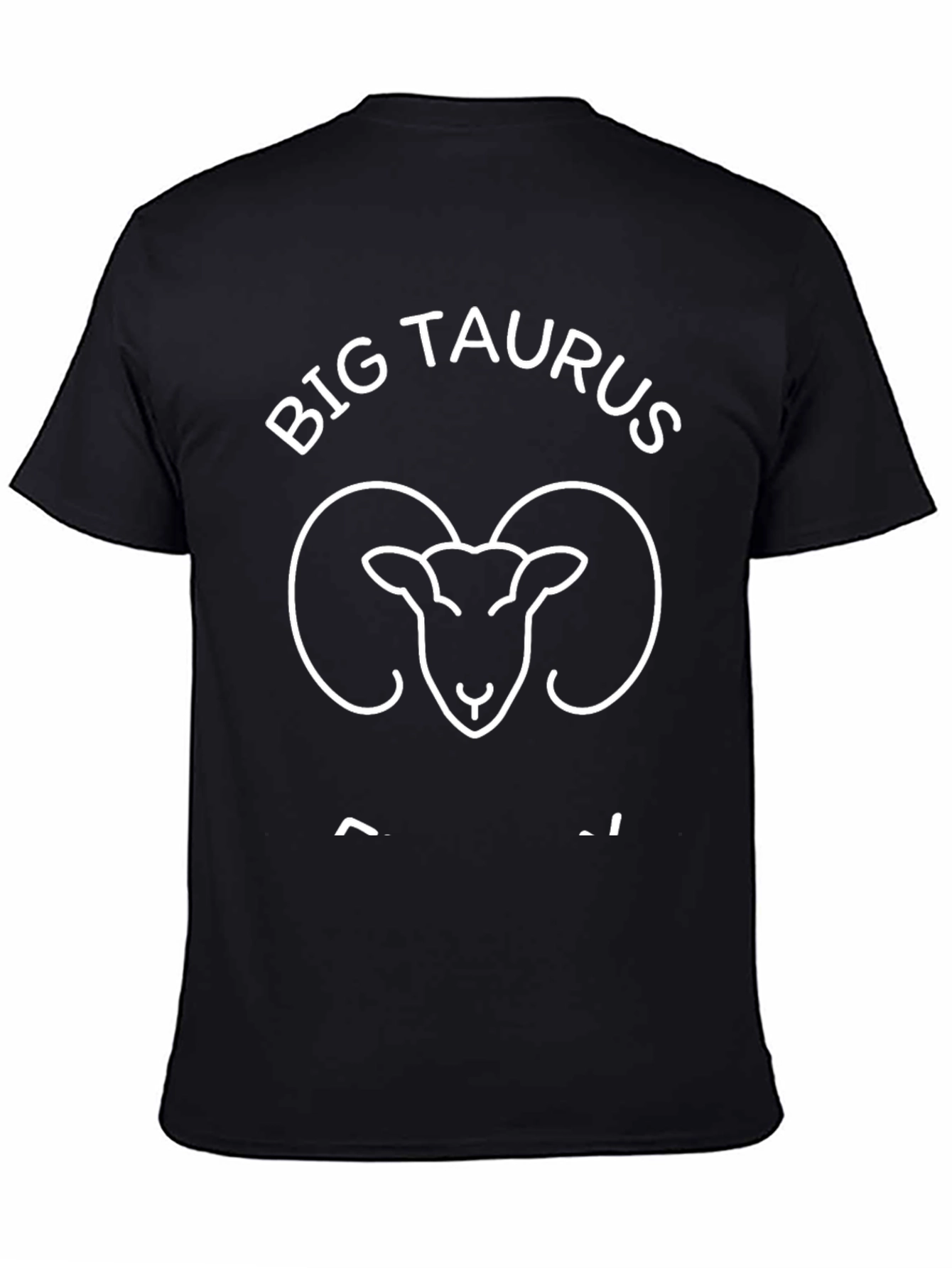 Big Taurus Zodiac Graphic Tee - Black Cotton T-Shirt