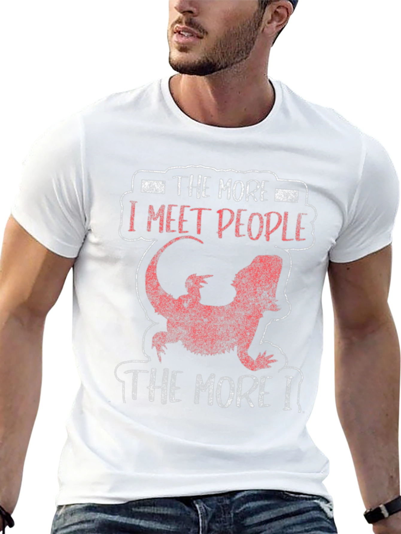The More I Meet People Bearded Dragon Tee