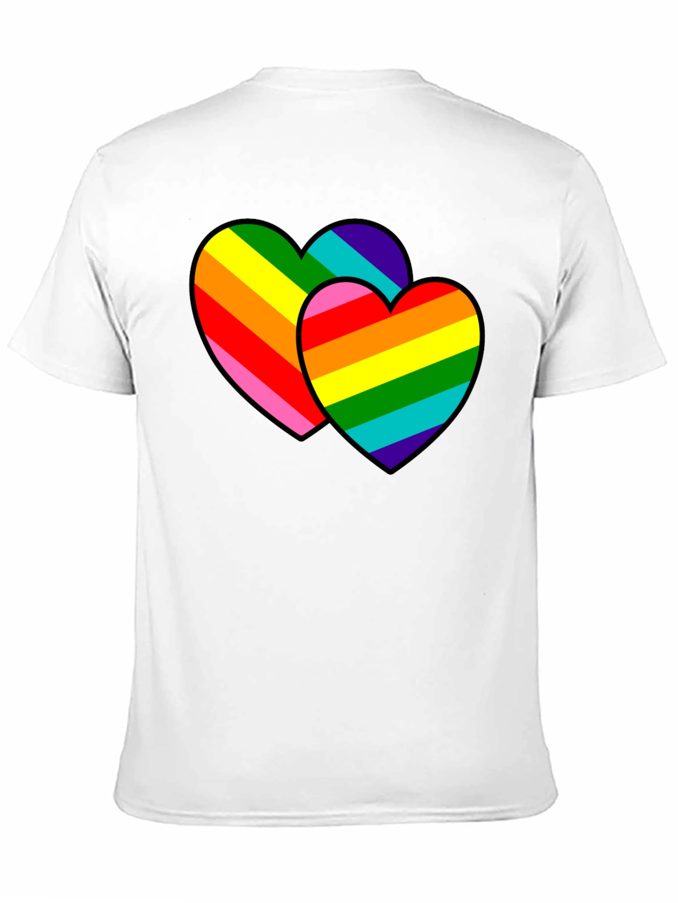 Rainbow Hearts Graphic Tee - Pride Love