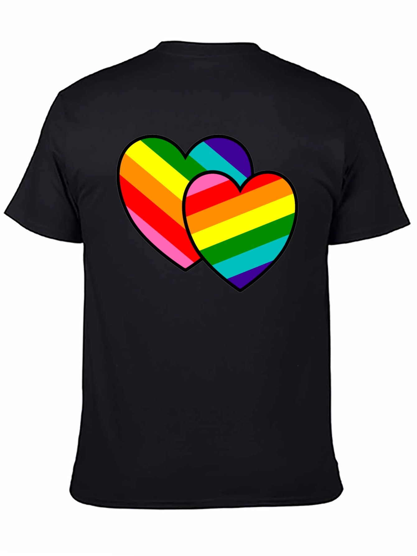 Rainbow Hearts Graphic Tee - Pride Love
