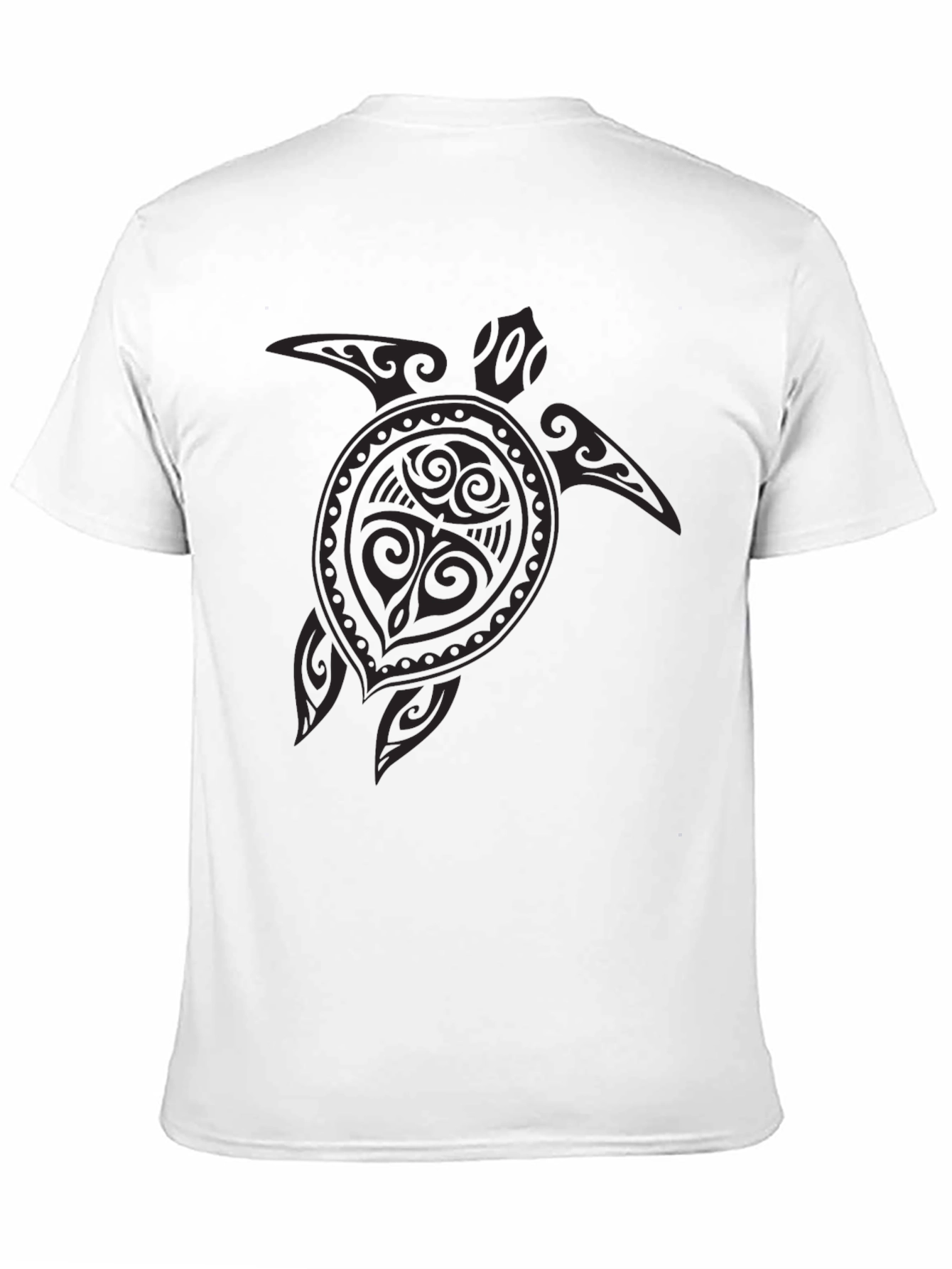 Tribal Turtle Graphic Black T-Shirt