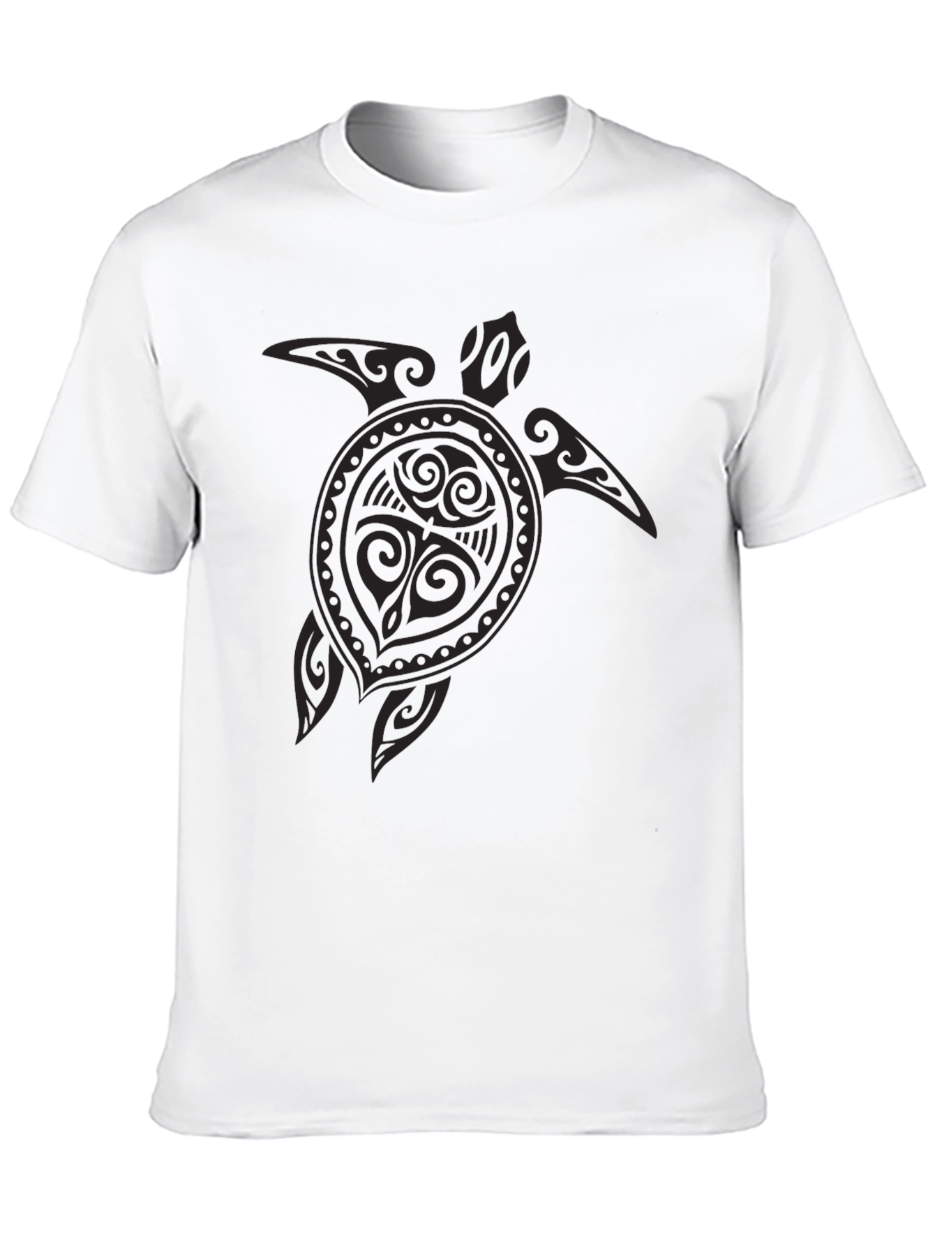 Tribal Turtle Graphic Black T-Shirt