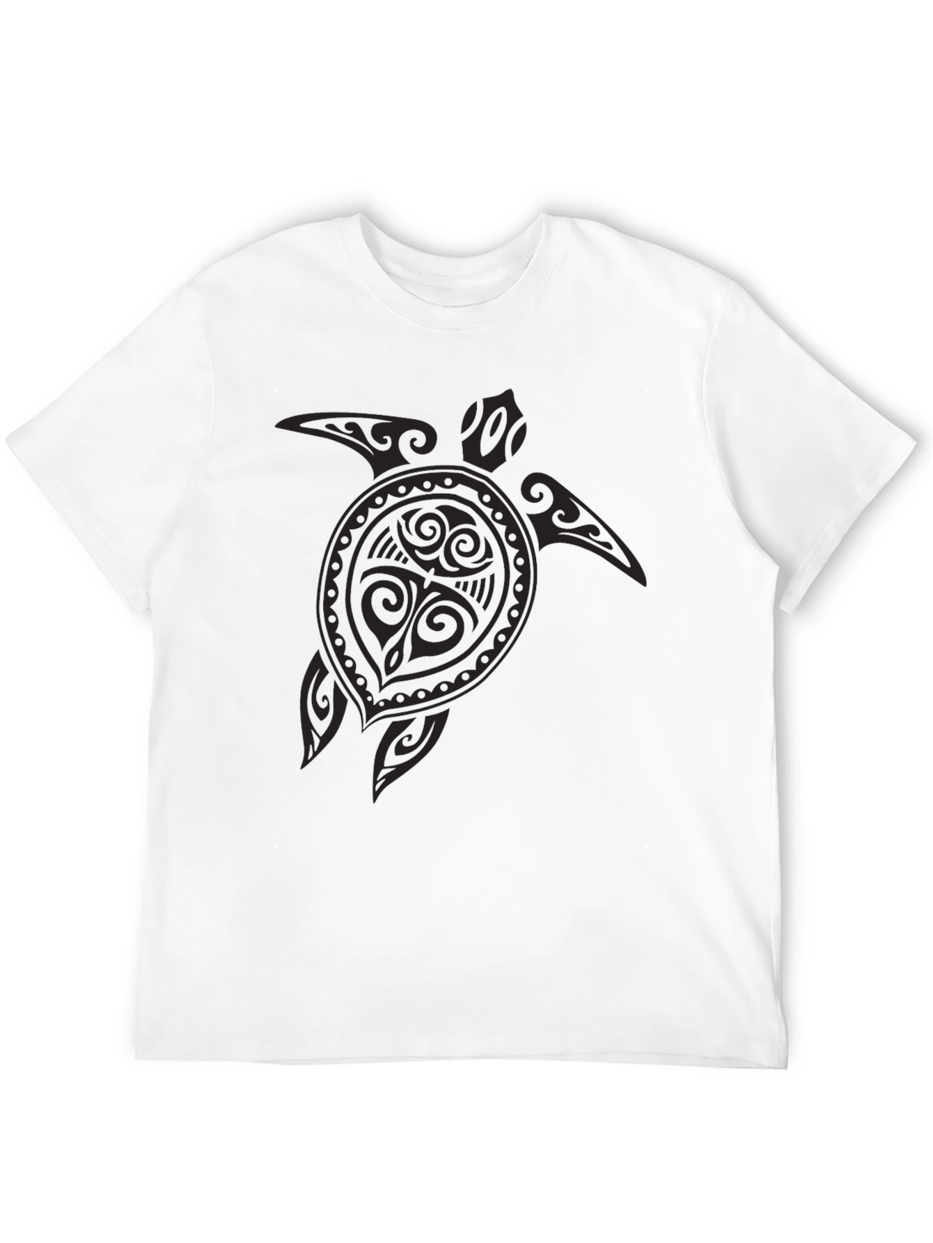 Tribal Turtle Graphic Black T-Shirt